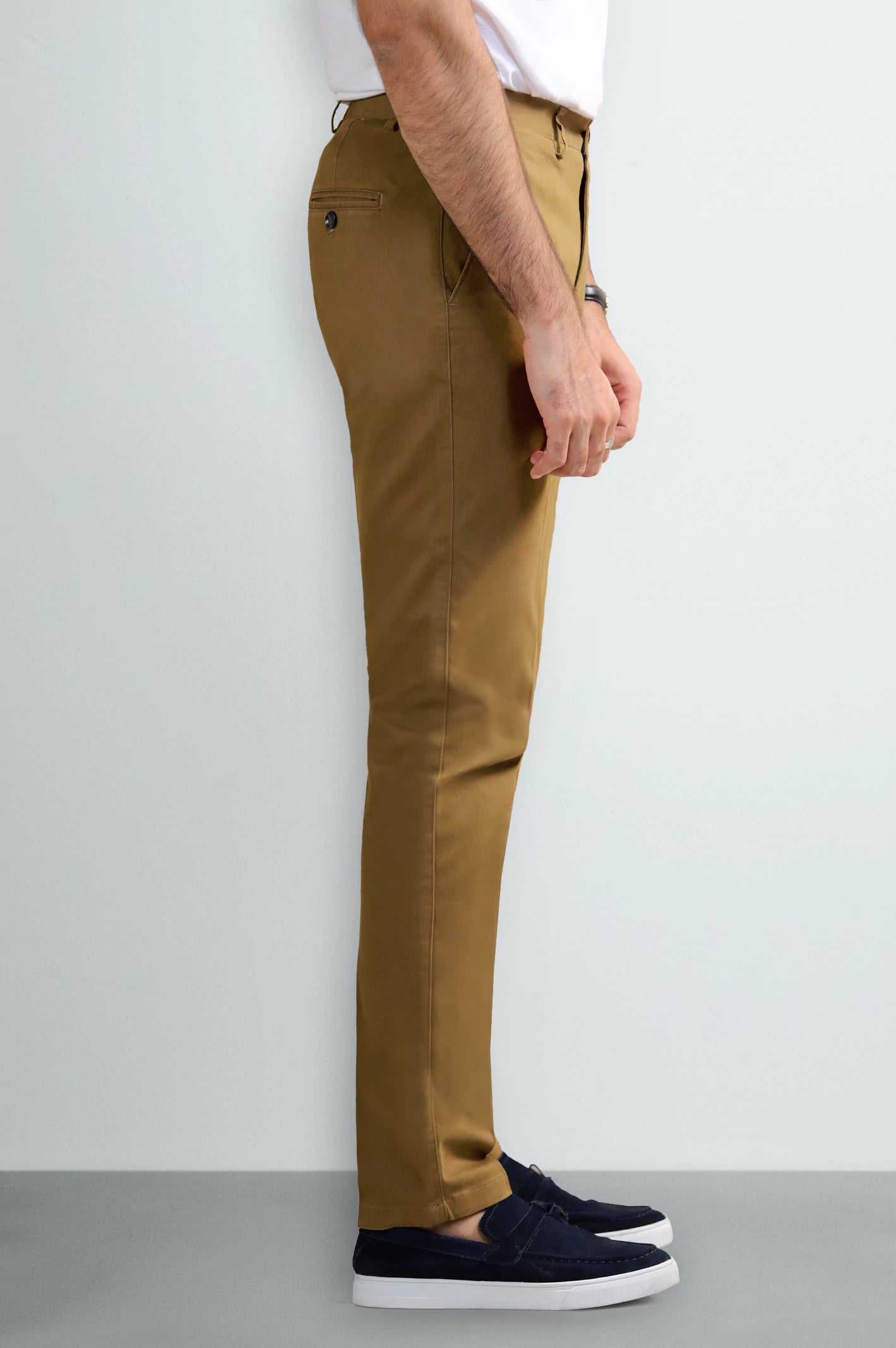Camel Smart Fit Cotton Trouser - Image 2