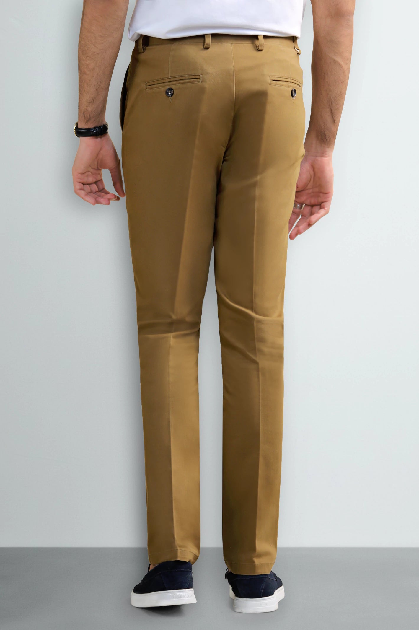 Camel Smart Fit Cotton Trouser - Image 3