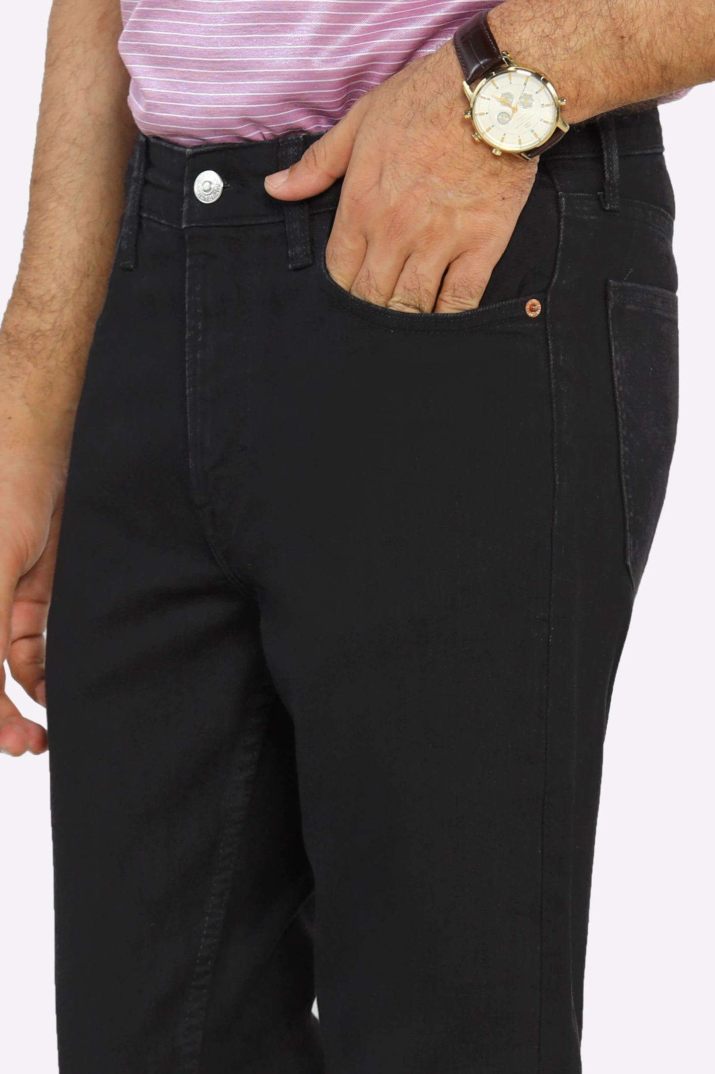 Black Modern Slim Fit Jeans - Image 2