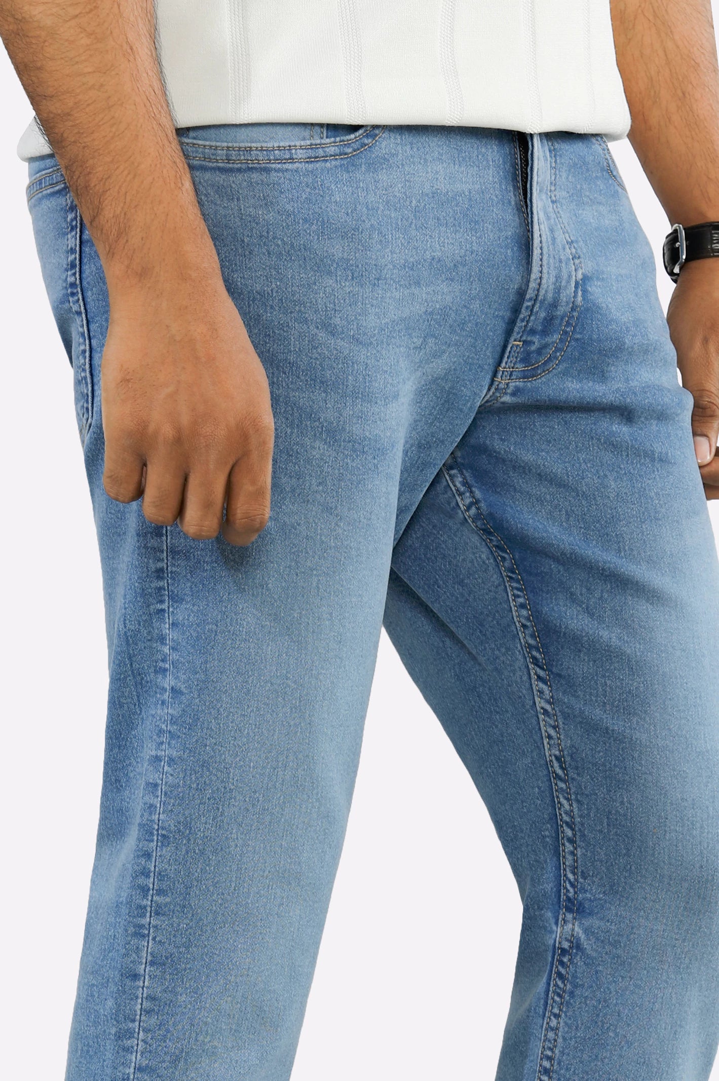 Medium Blue Modern Slim Fit Jeans - Image 2