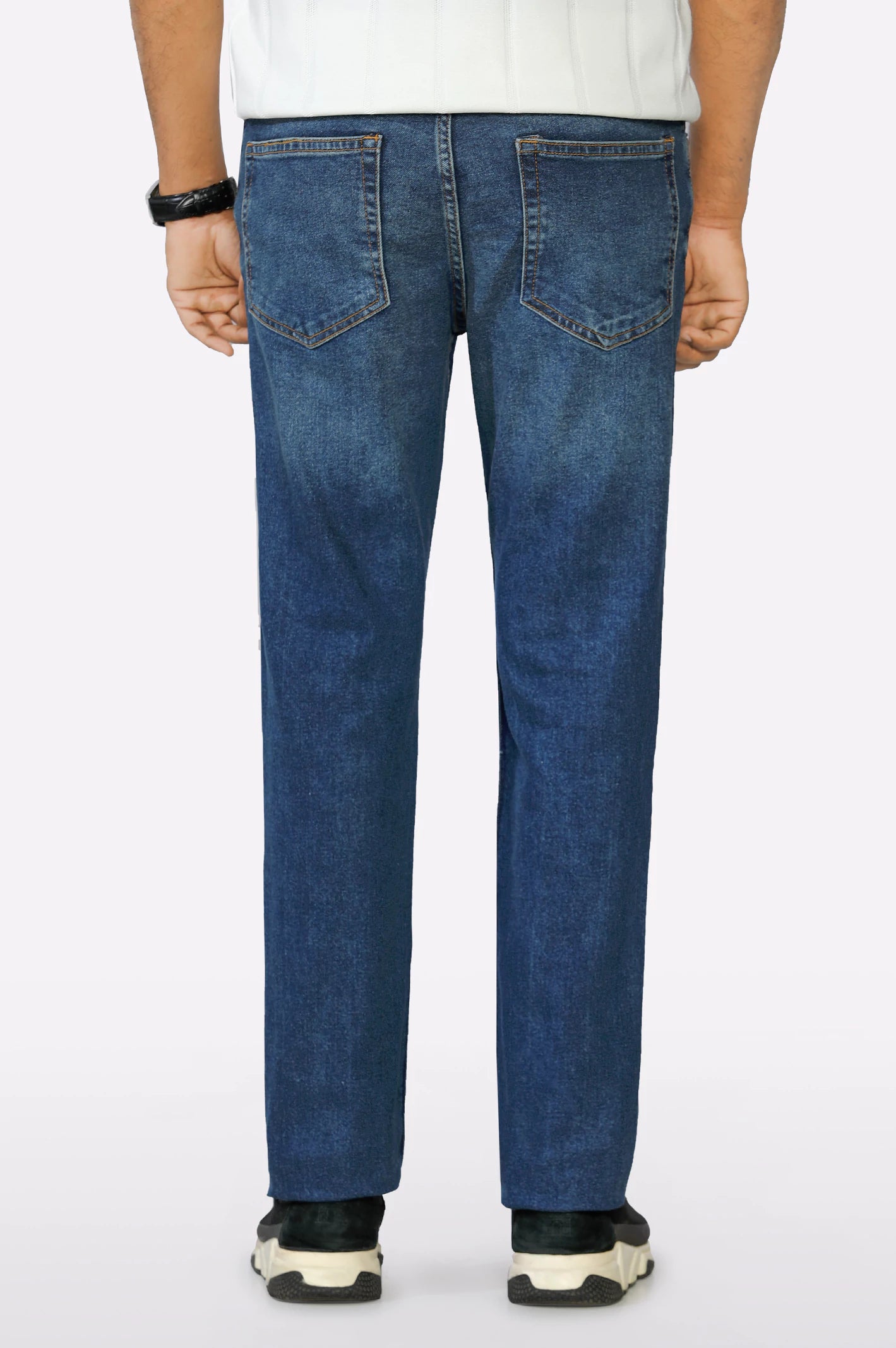 Blue Modern Slim Fit Jeans - Image 3