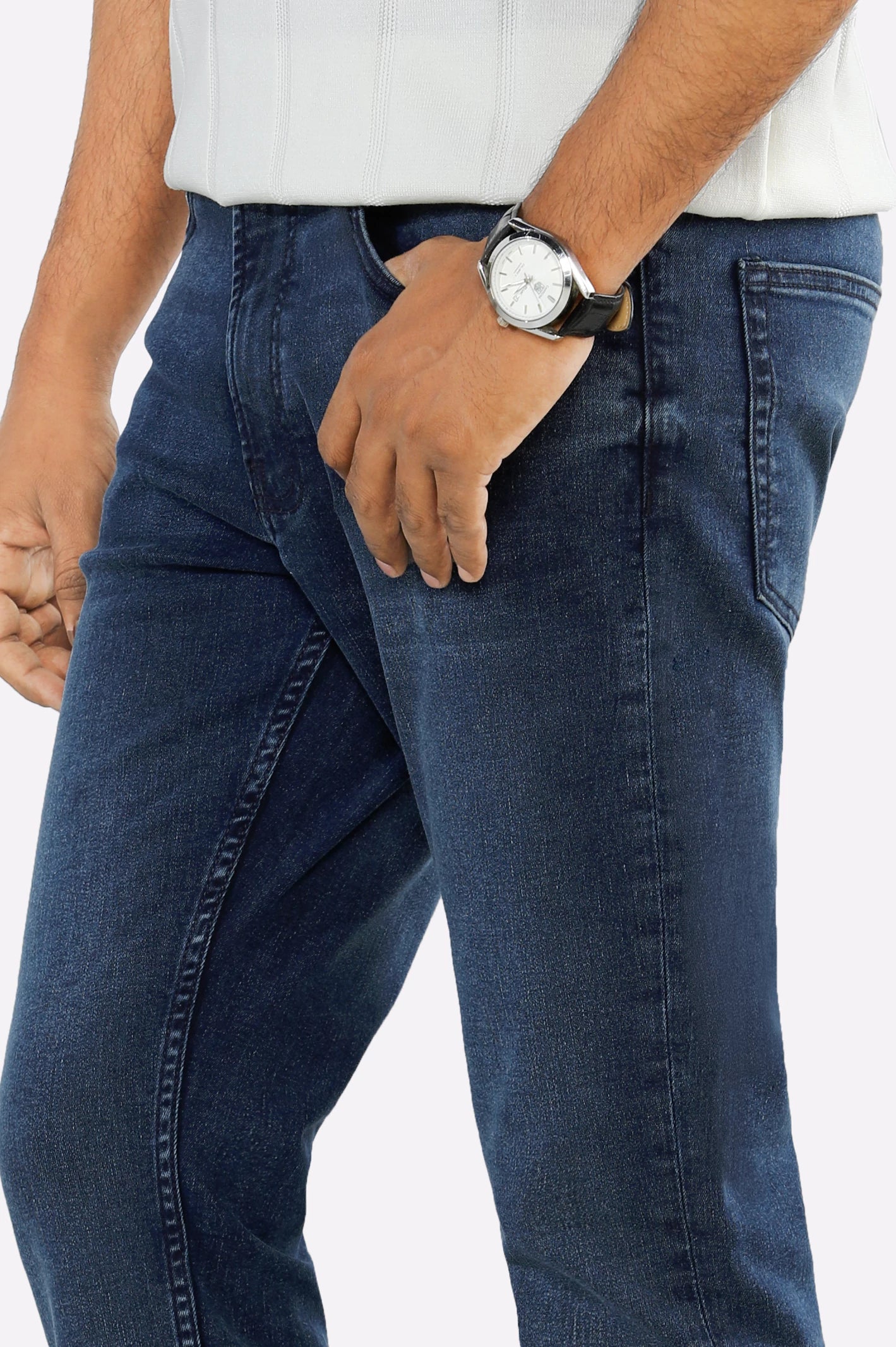 Medium Blue Modern Slim Fit Jeans - Image 2
