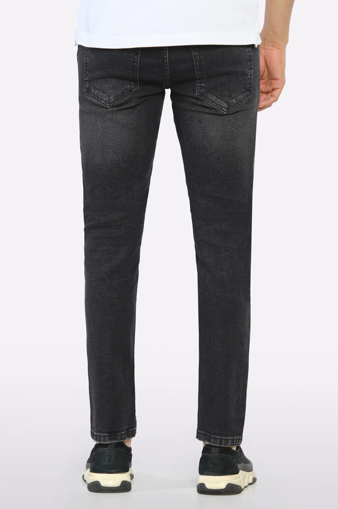 Dark Grey Tailored Fit Jeans - Image 3