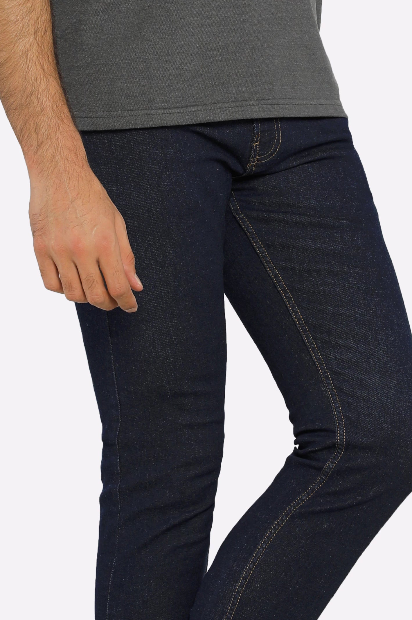 Blue Tailored Slim Fit Jeans - Image 2