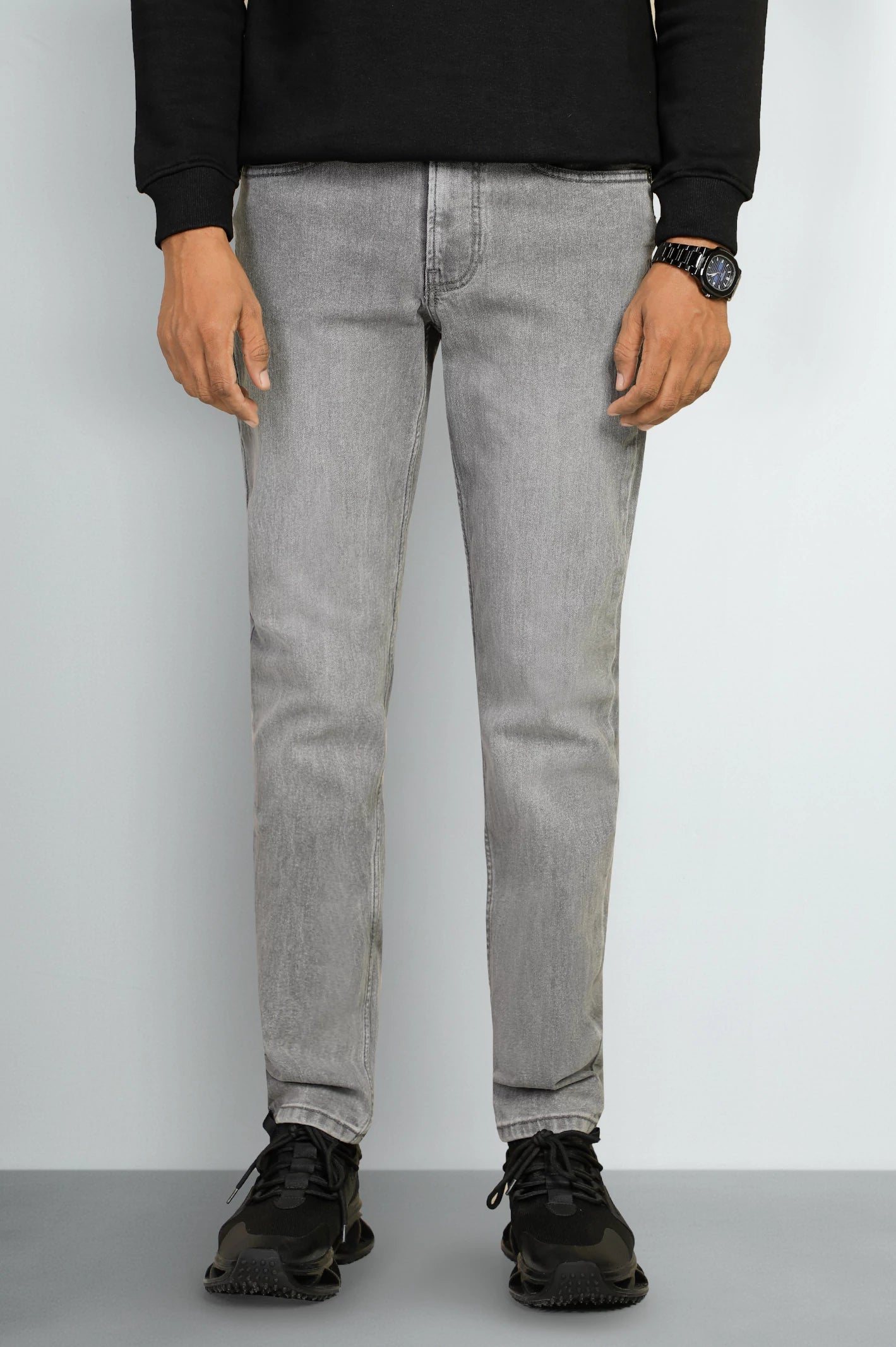 Grey Modern Slim Fit Jeans
