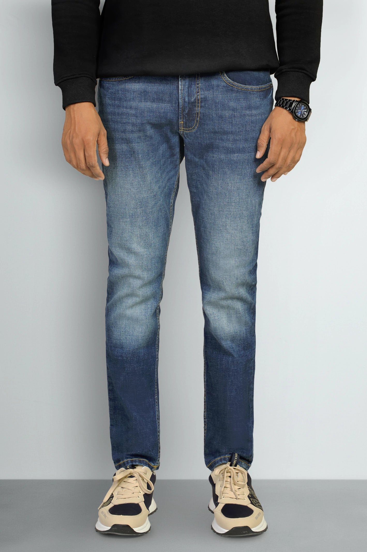 Blue Modern Slim Fit Jeans