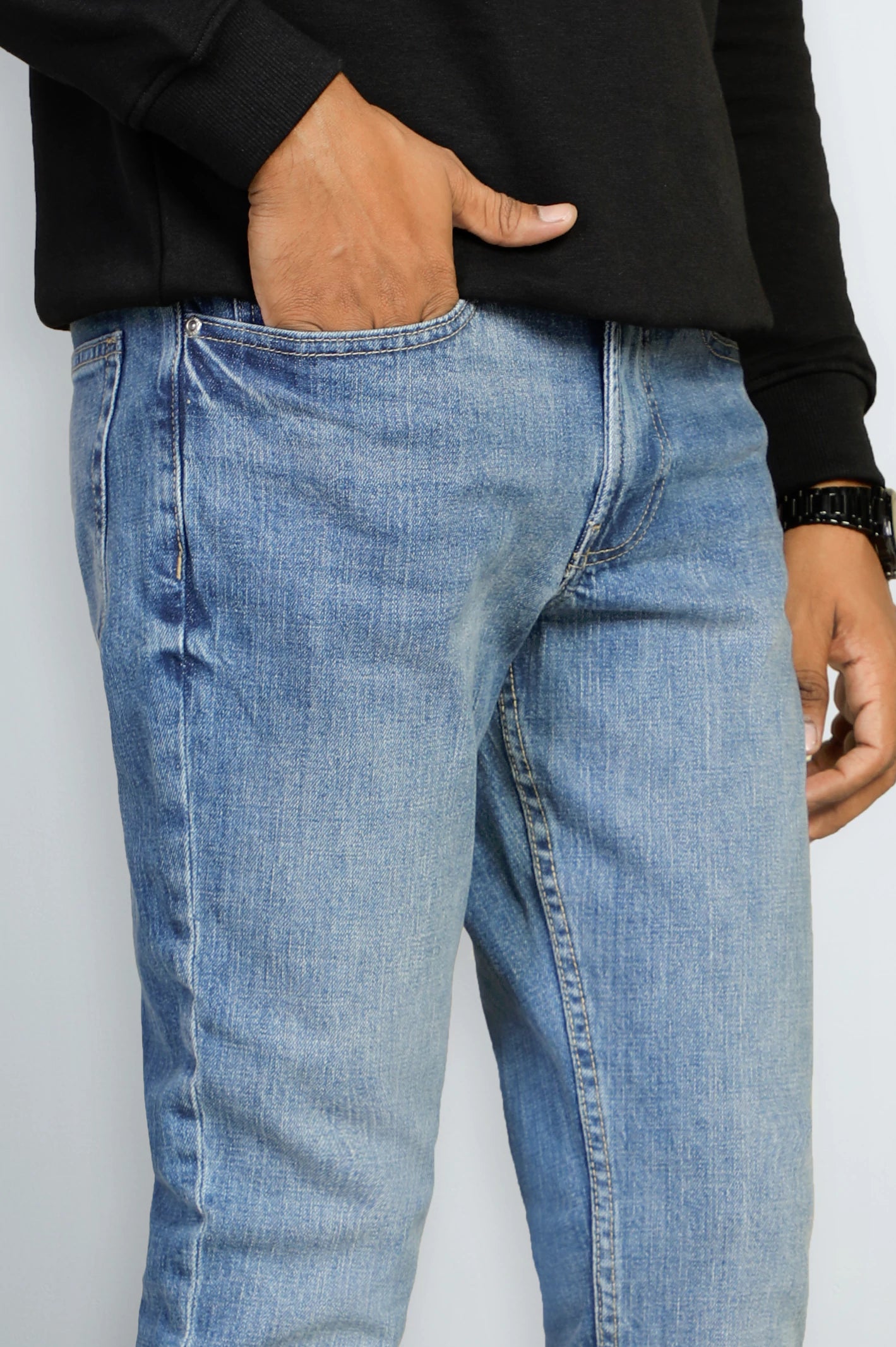 Medium Blue Modern Slim Fit Jeans - Image 2