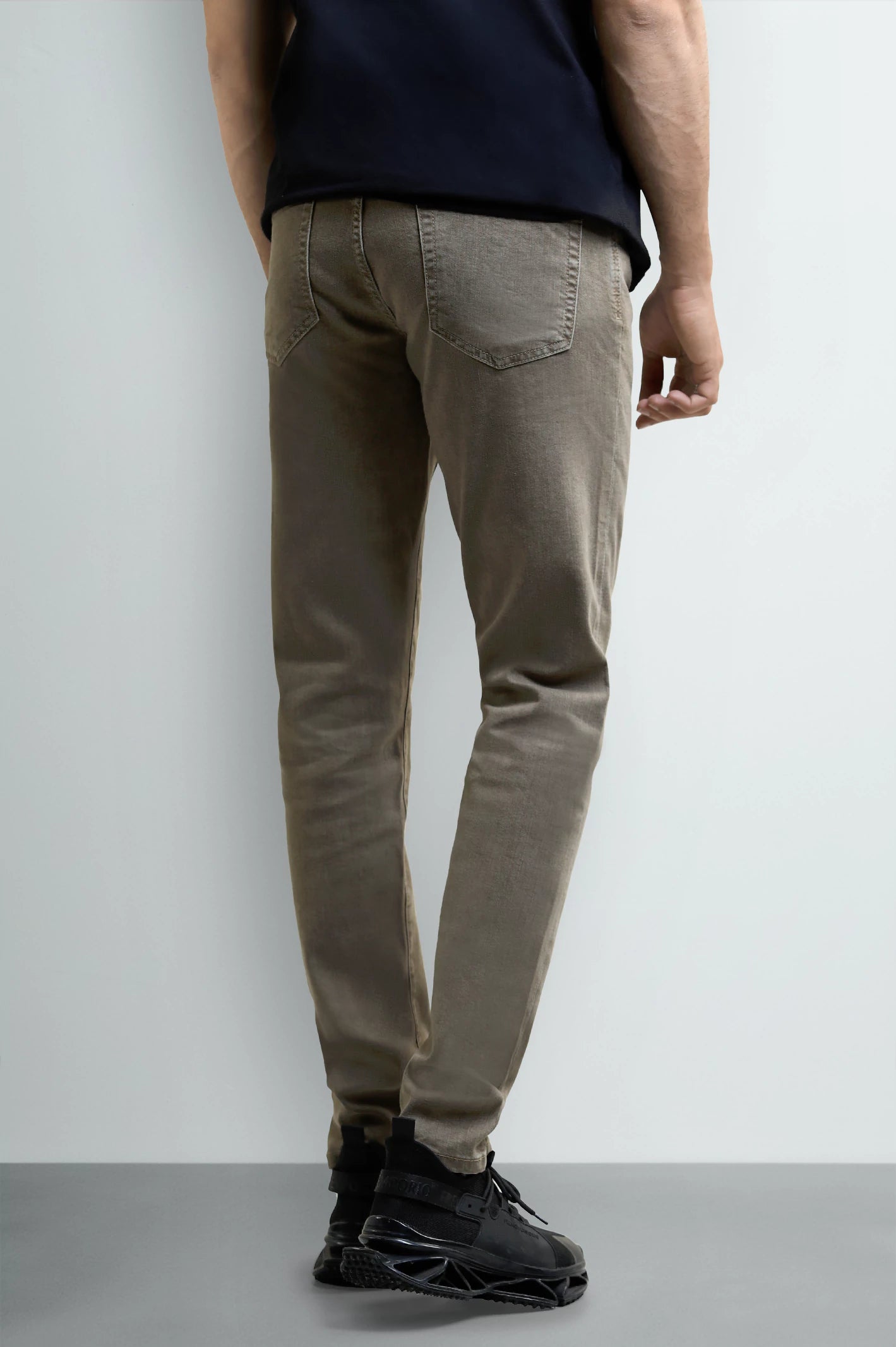 Khaki Slim Fit Jeans - Image 3