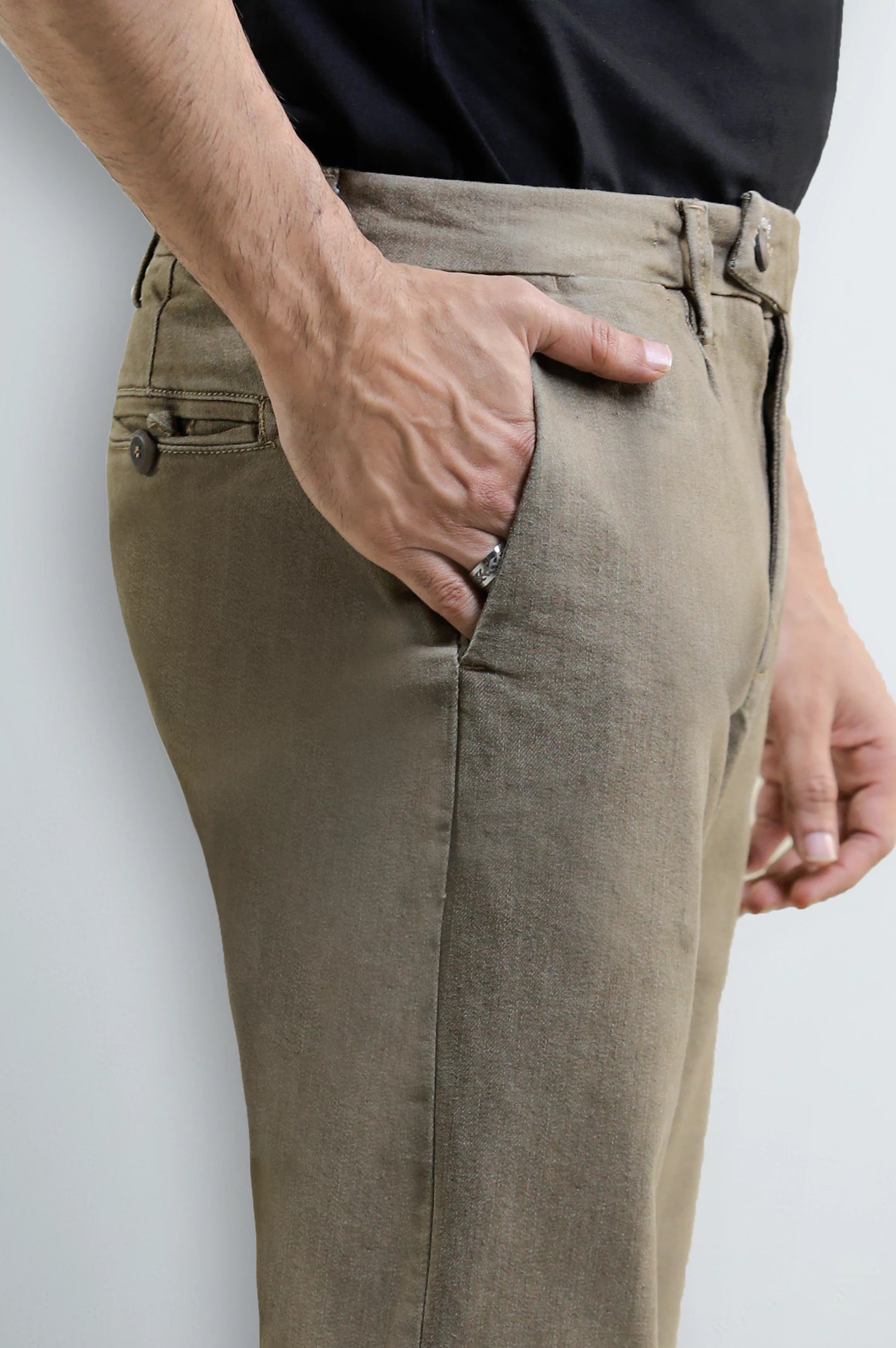 Khaki Slim Fit Jeans - Image 2