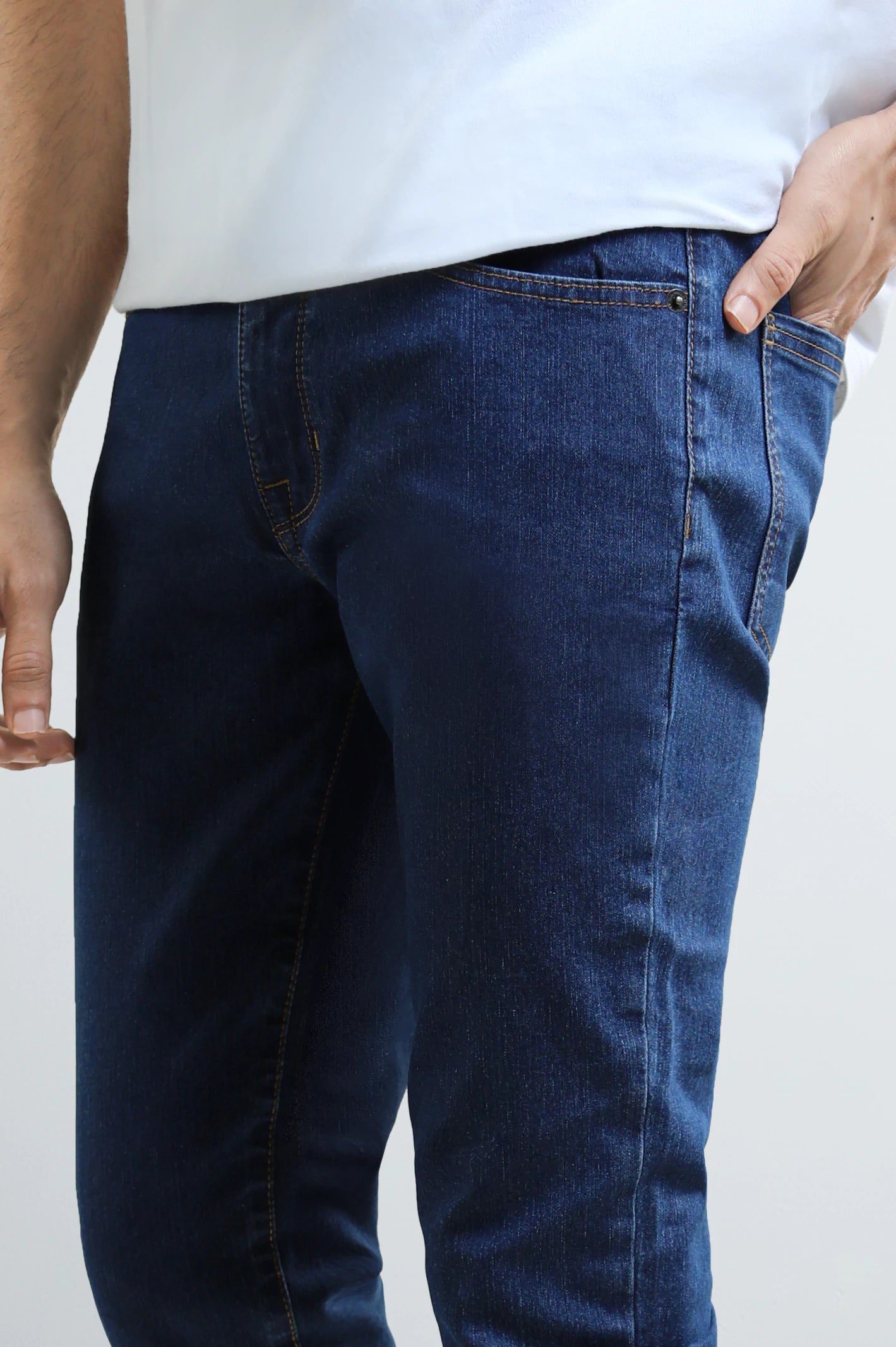 Medium Blue Slim Fit Jeans - Image 2