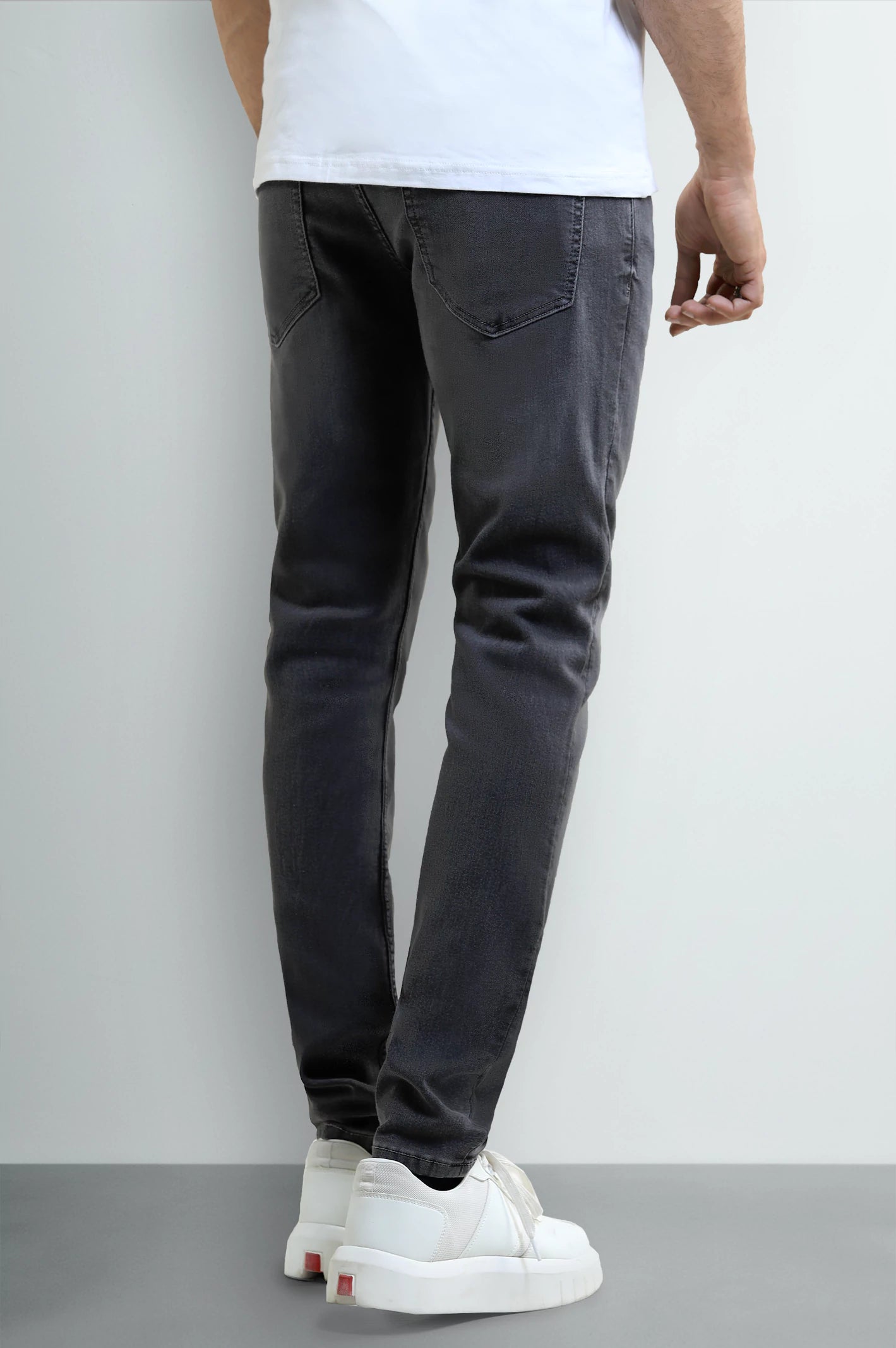 Light Grey Slim Fit Jeans - Image 3