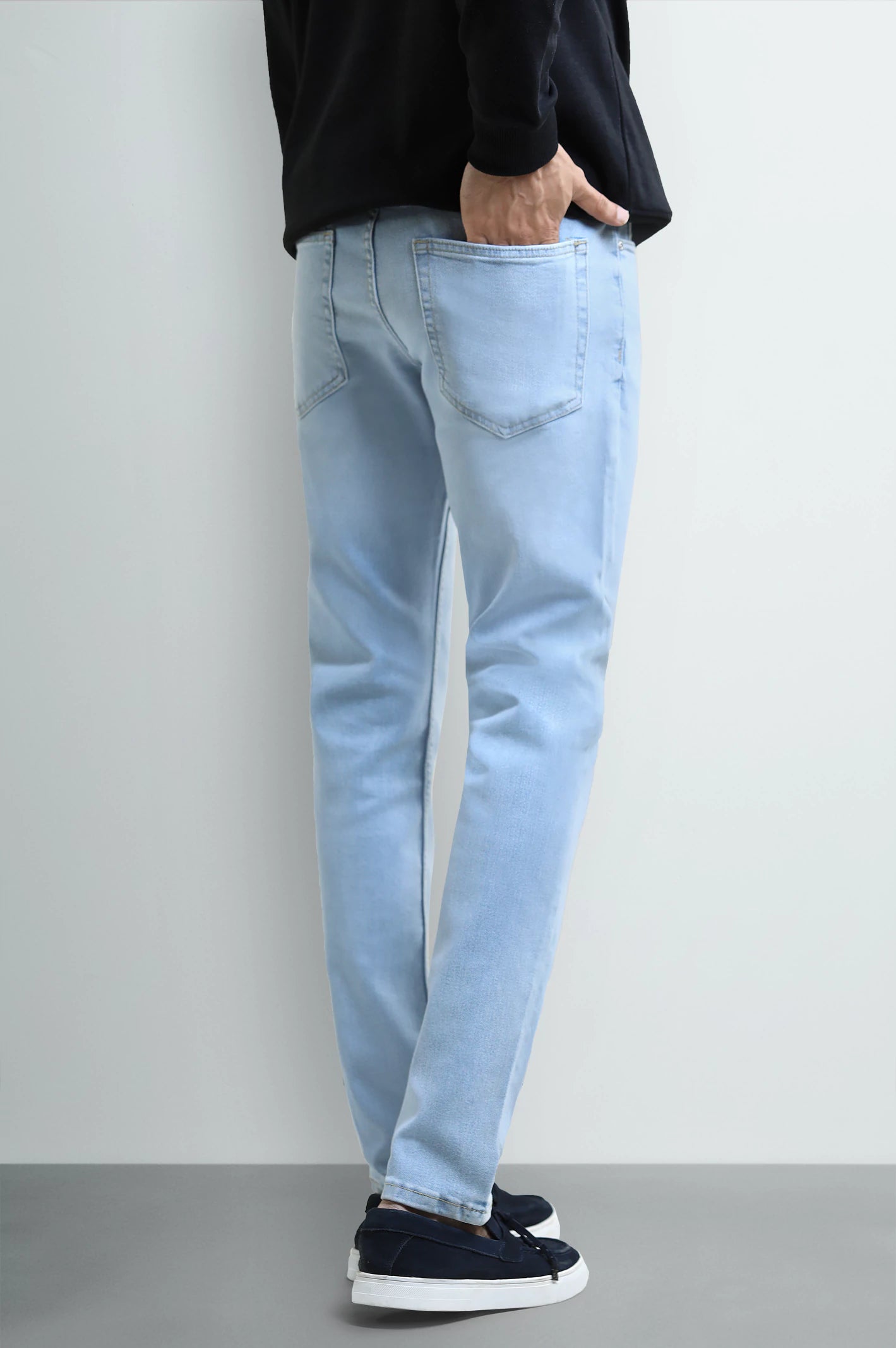 Light Blue Slim Fit Jeans - Image 3
