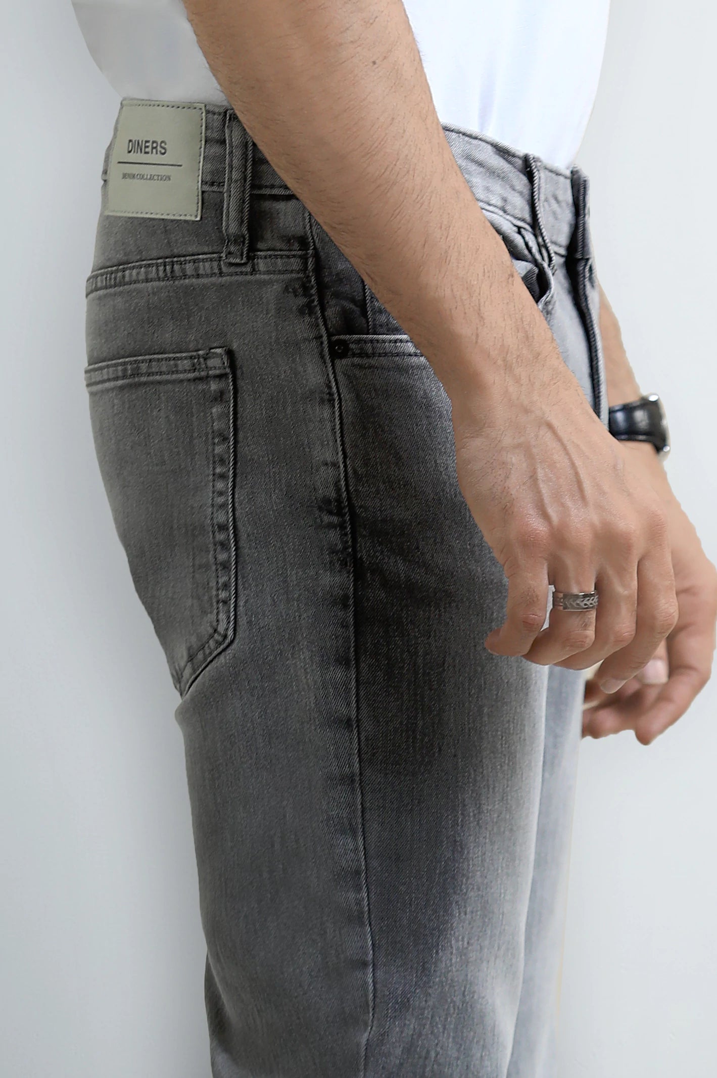 Light Grey Slim Fit Jeans - Image 2