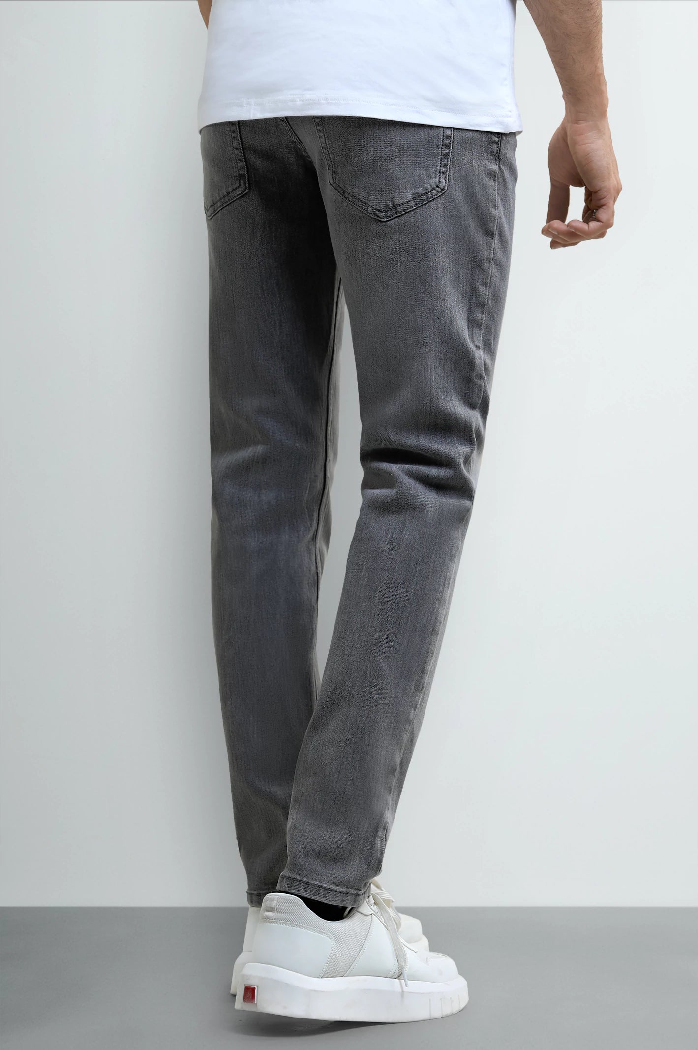 Light Grey Slim Fit Jeans - Image 3
