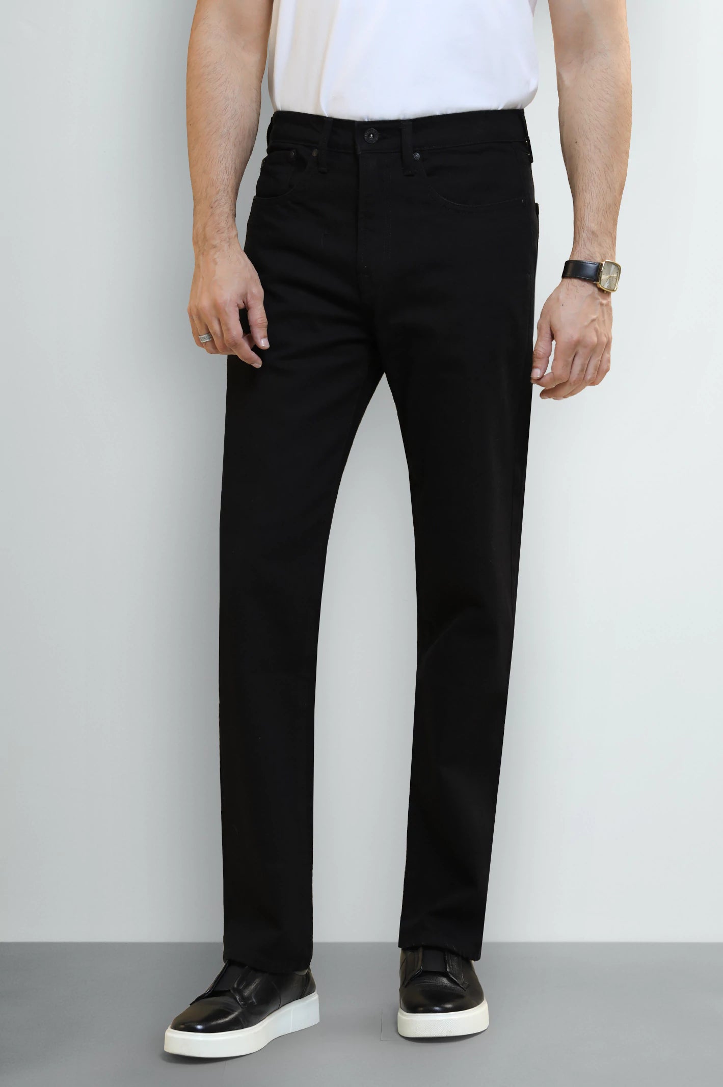 Black Straight Fit Jeans