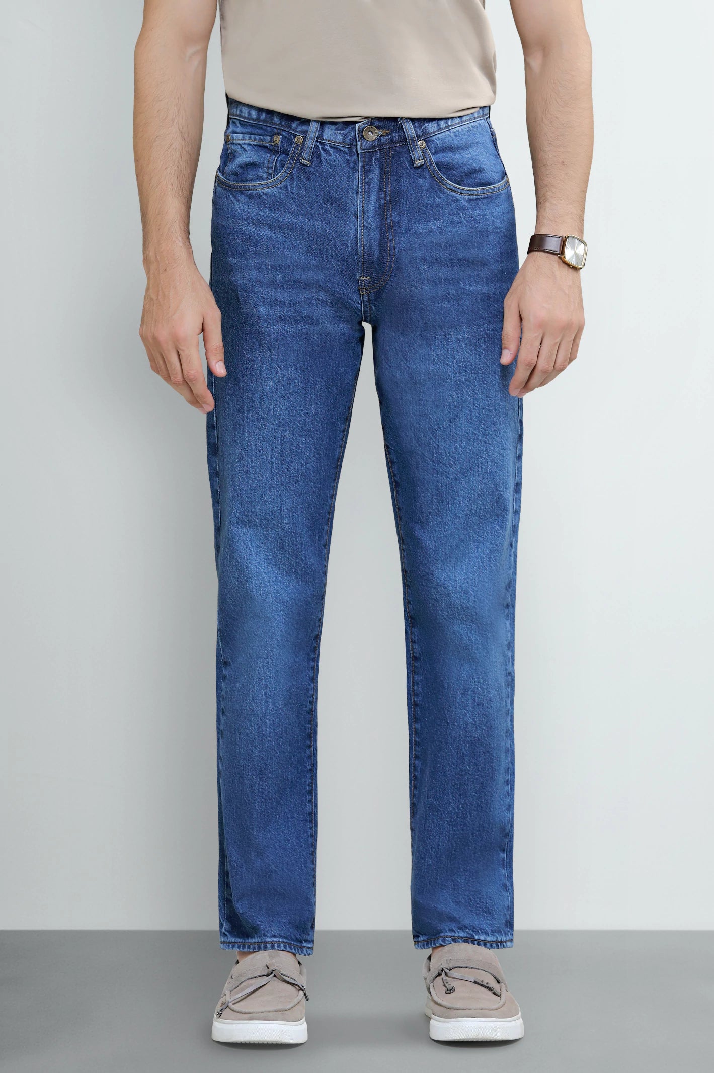 Blue Straight Fit Jeans