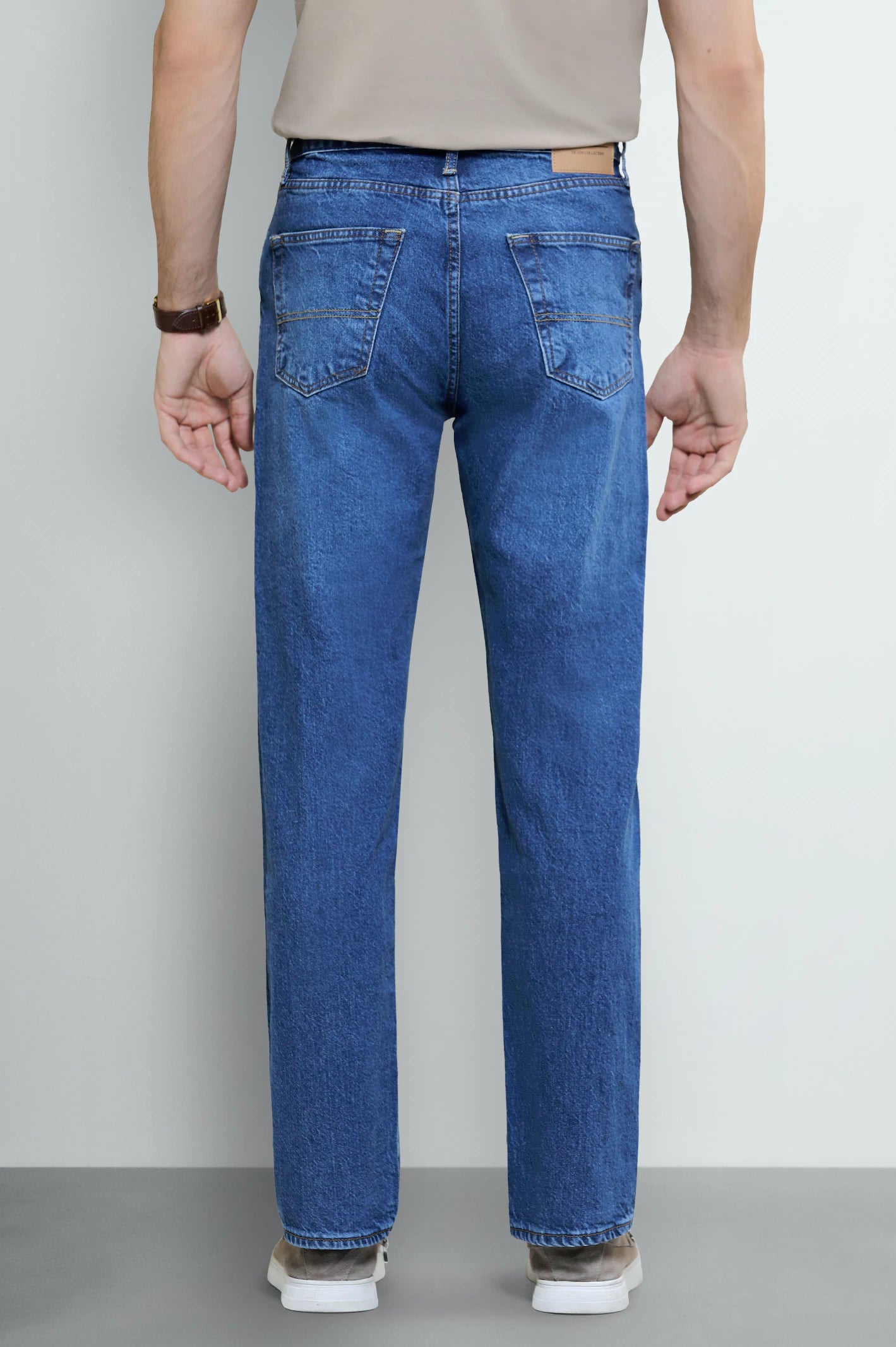 Blue Straight Fit Jeans - Image 2