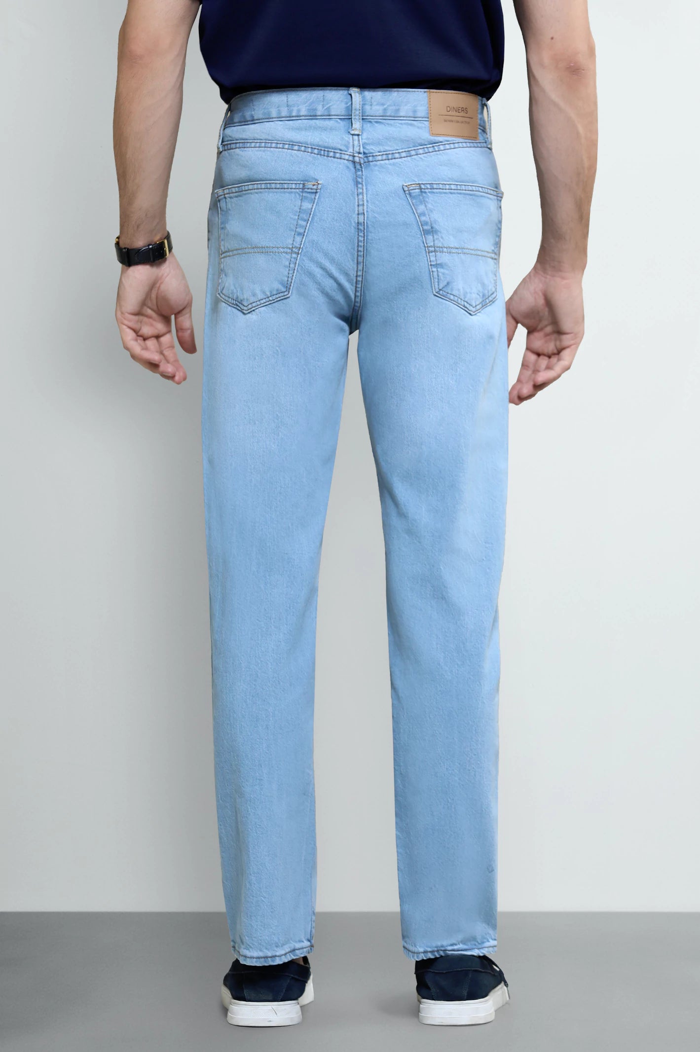 Light Blue Straight Fit Jeans - Image 2