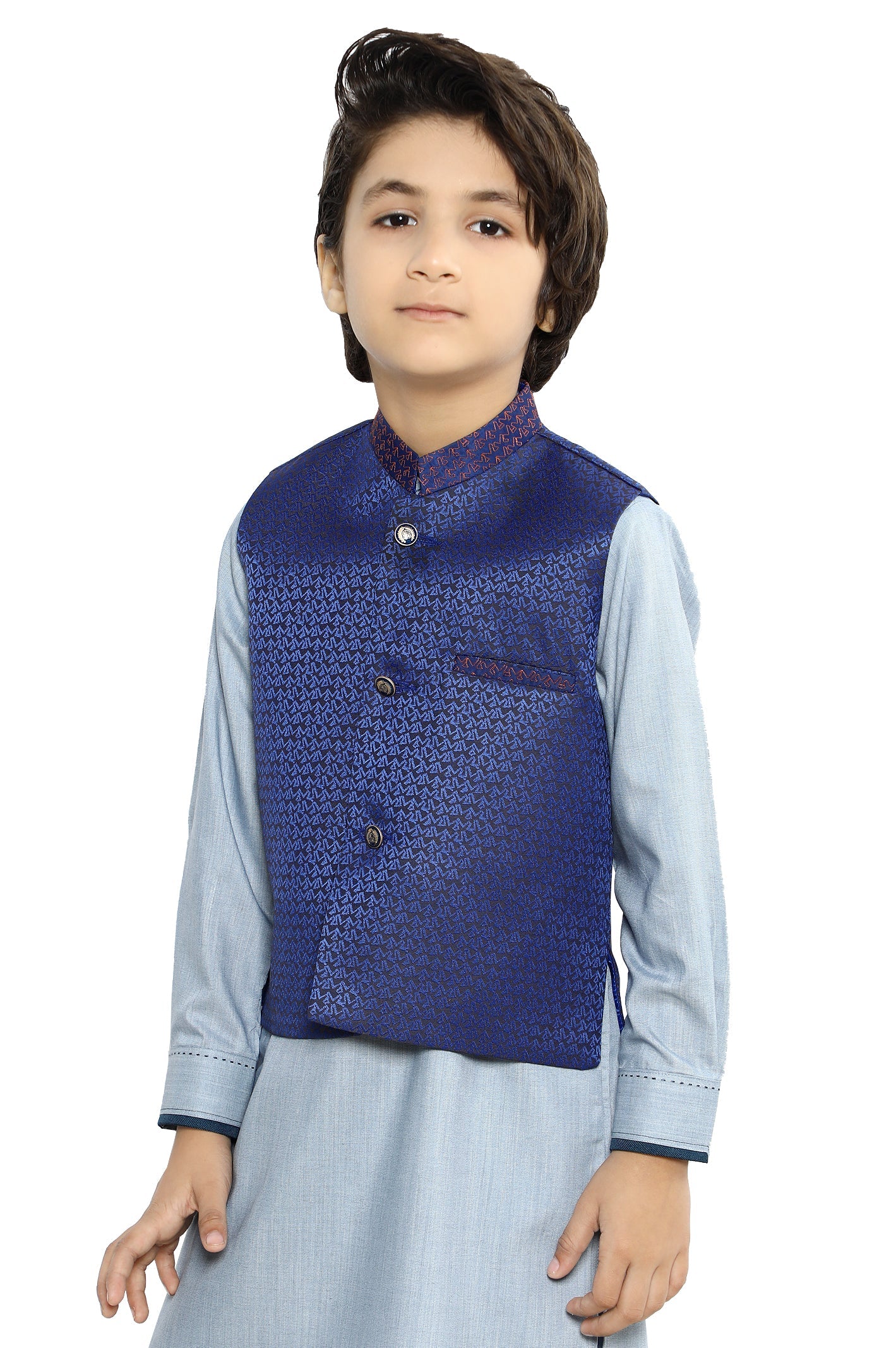 Kid Blue Waist Coat - Image 2