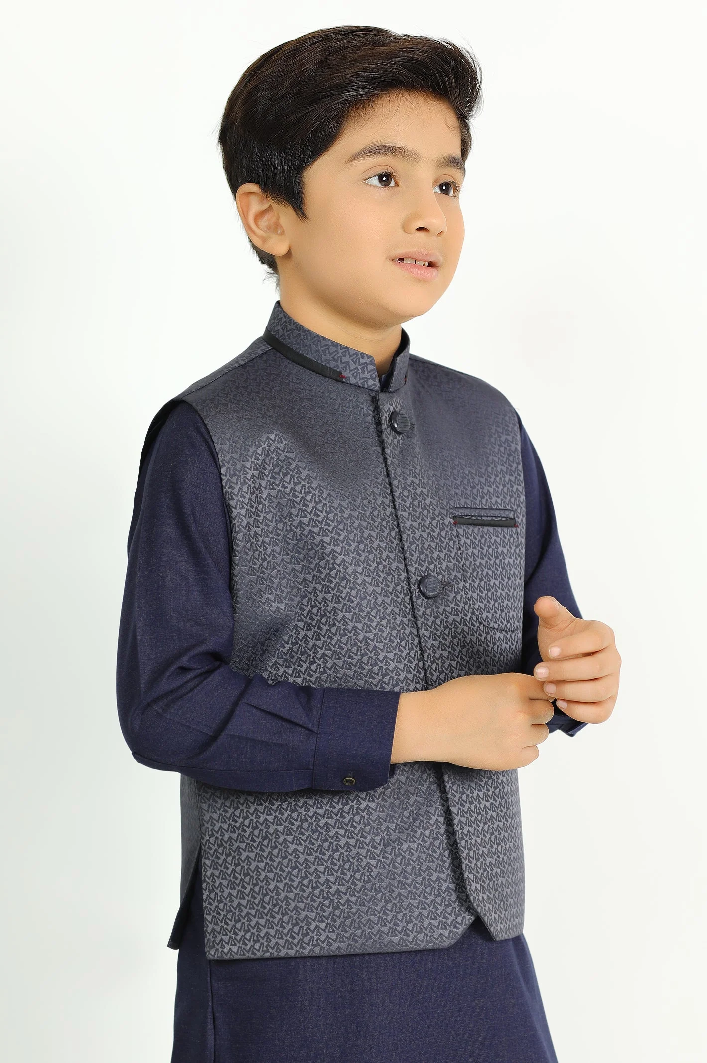 Dark Grey Boys Waistcoat - Image 2