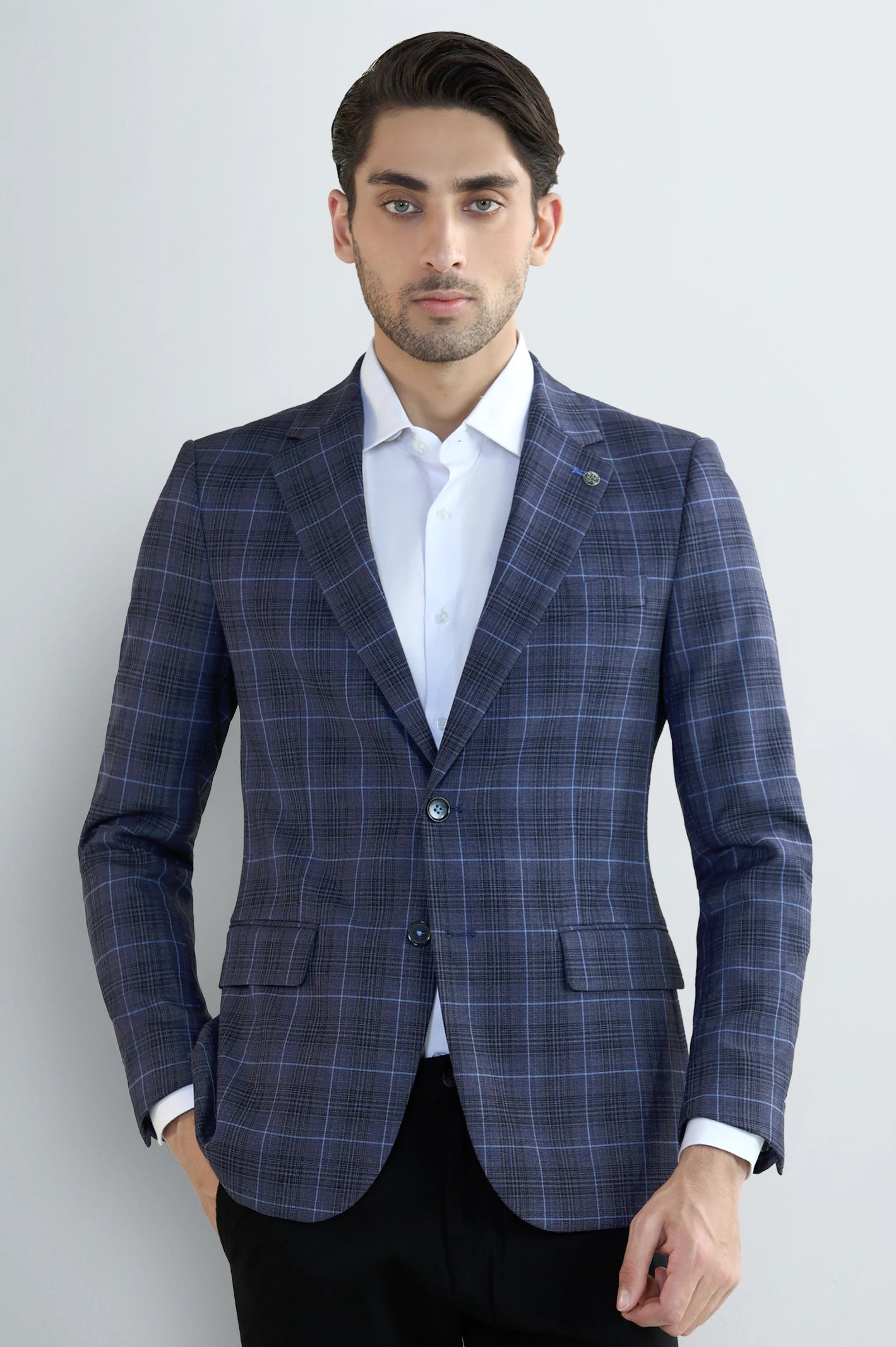 Men’s Blue Check Blazer
