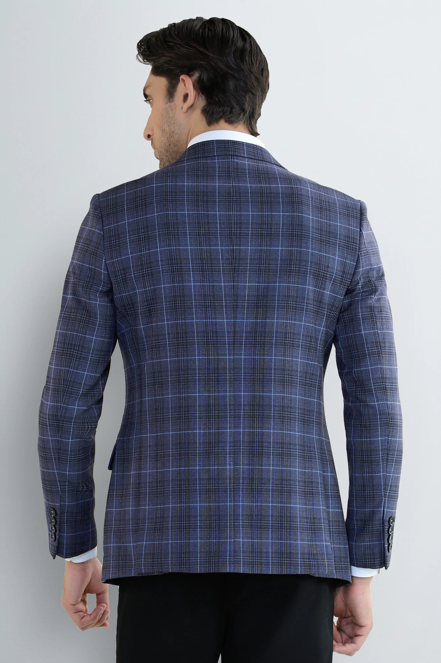 Men’s Blue Check Blazer - Image 4