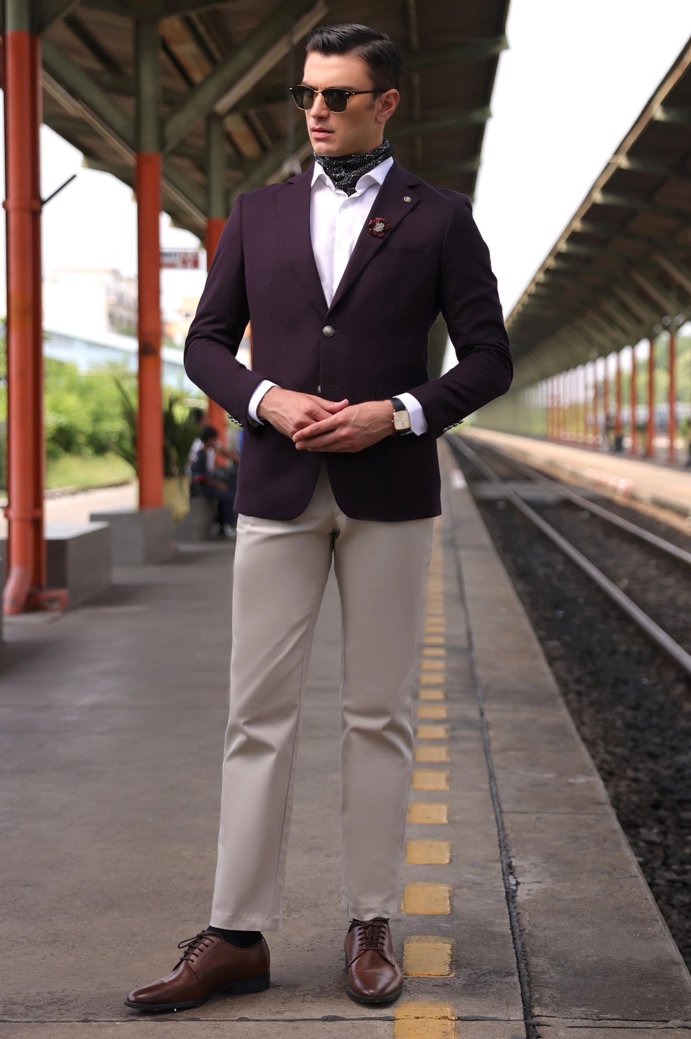 Purple Plain Blazer - Image 2