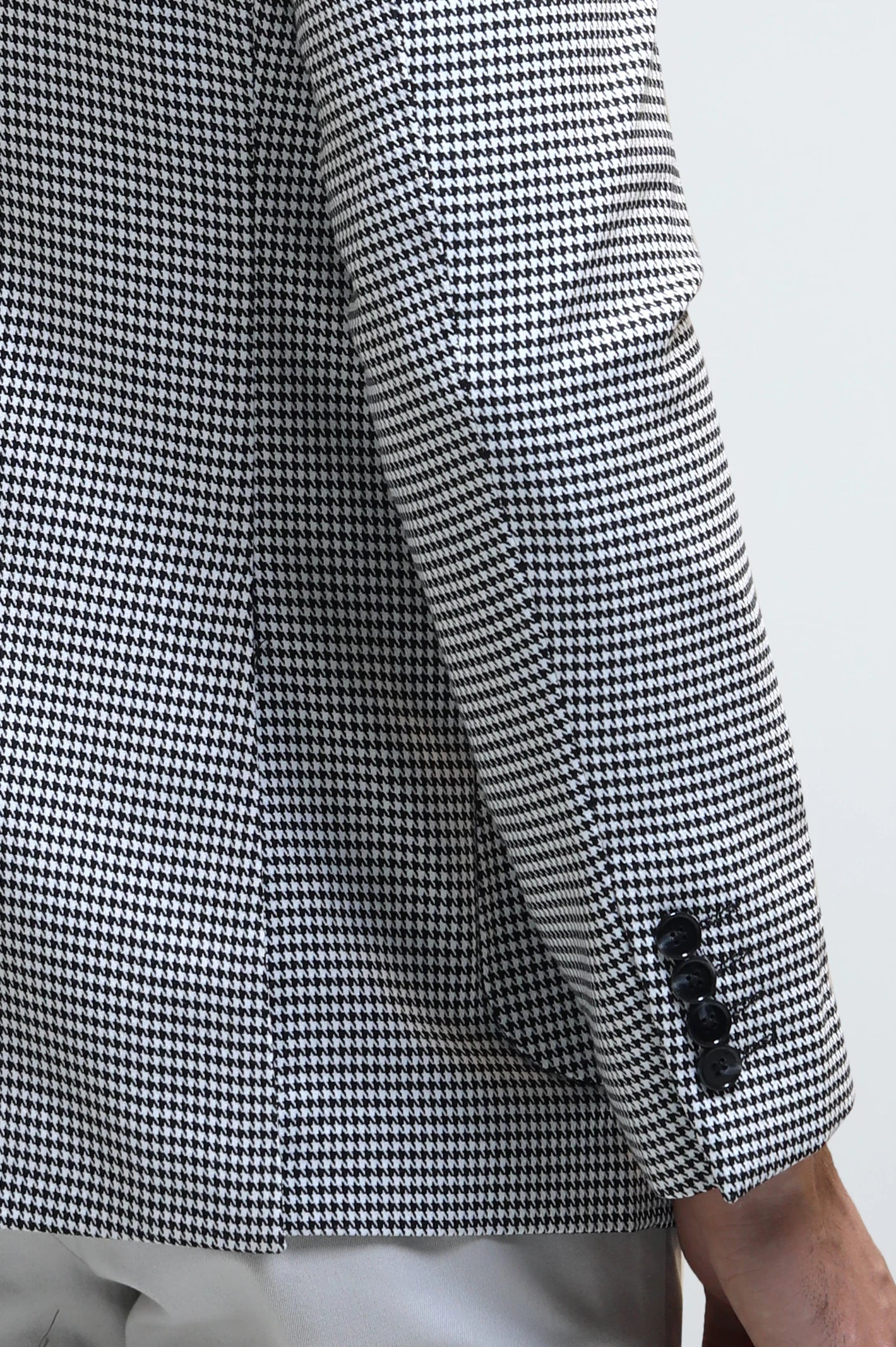 Men's Grey Houndstooth Blazer - Image 3