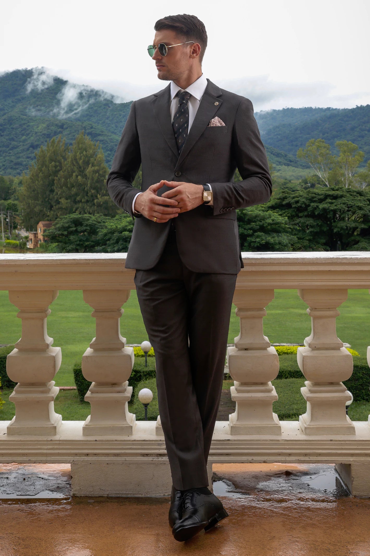 Dark Brown Formal 2PC Suit - Image 3
