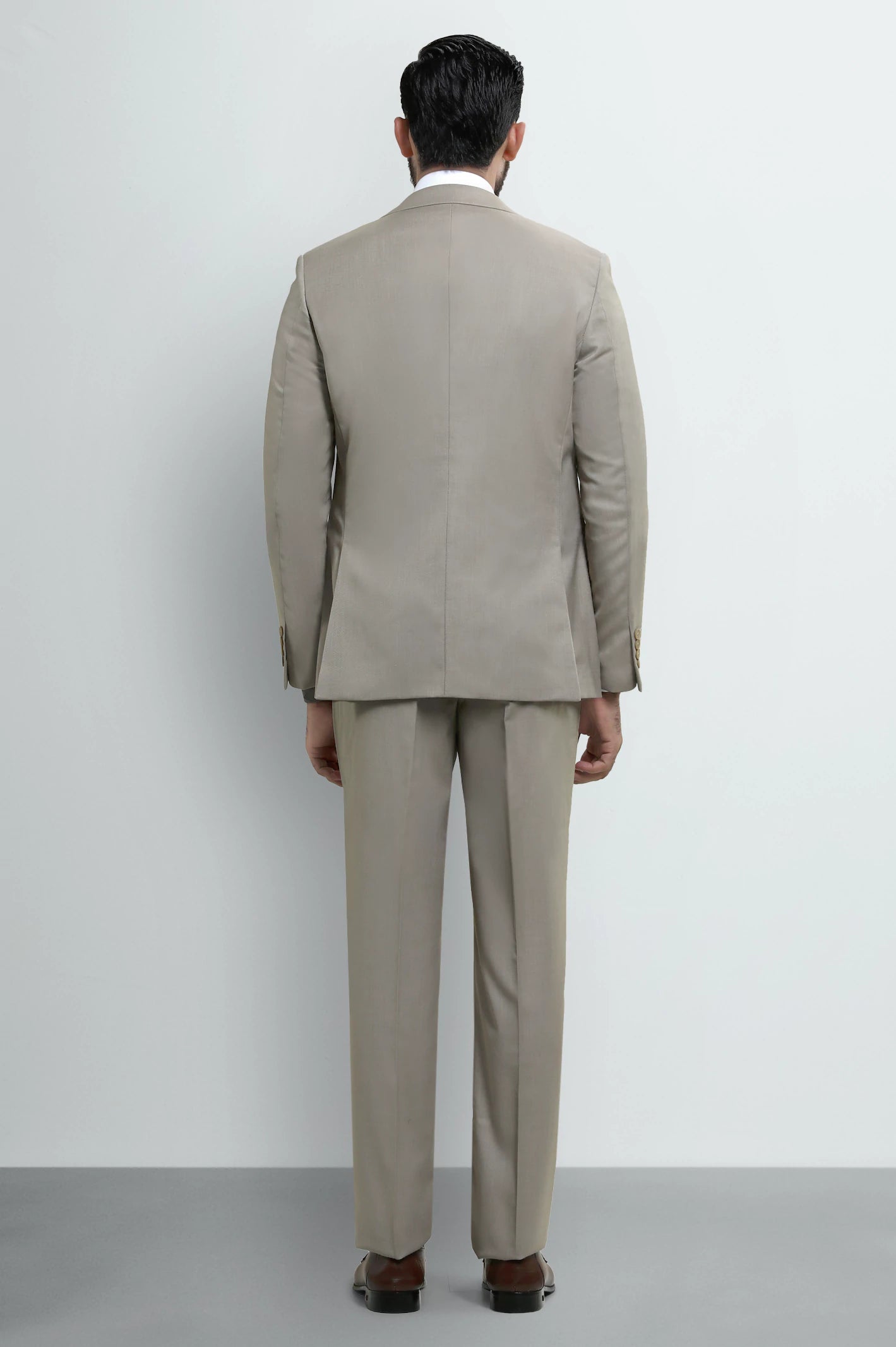 Mens Fawn Plain 2PC Suit - Image 4