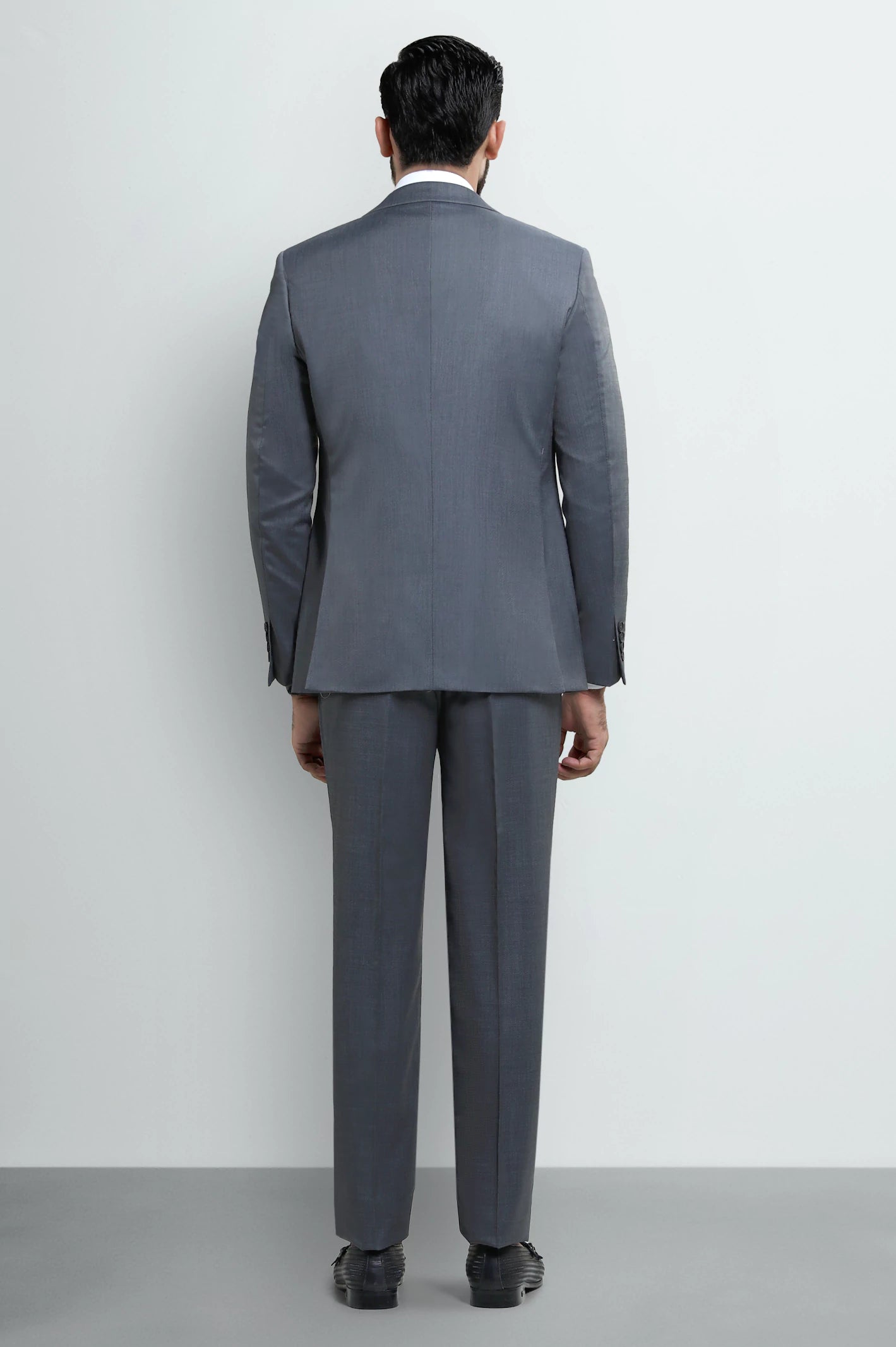 Mens Grey Plain 2PC Suit - Image 4
