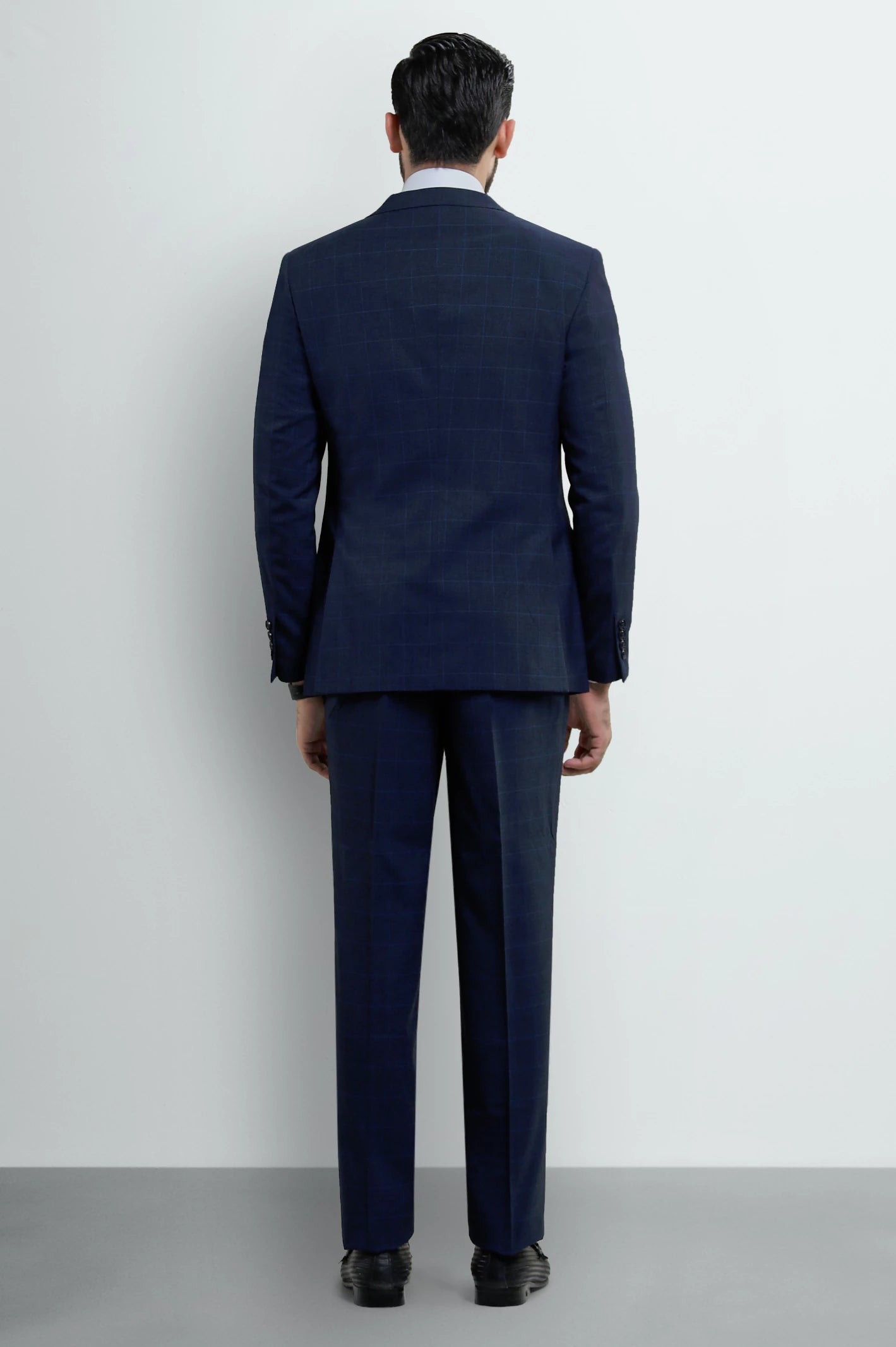 Mens D-Blue Check 2PC Suit - Image 4