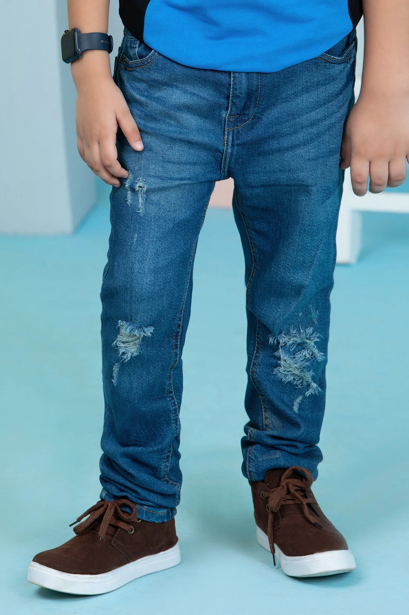 Blue Relaxed Fit Denim Jeans