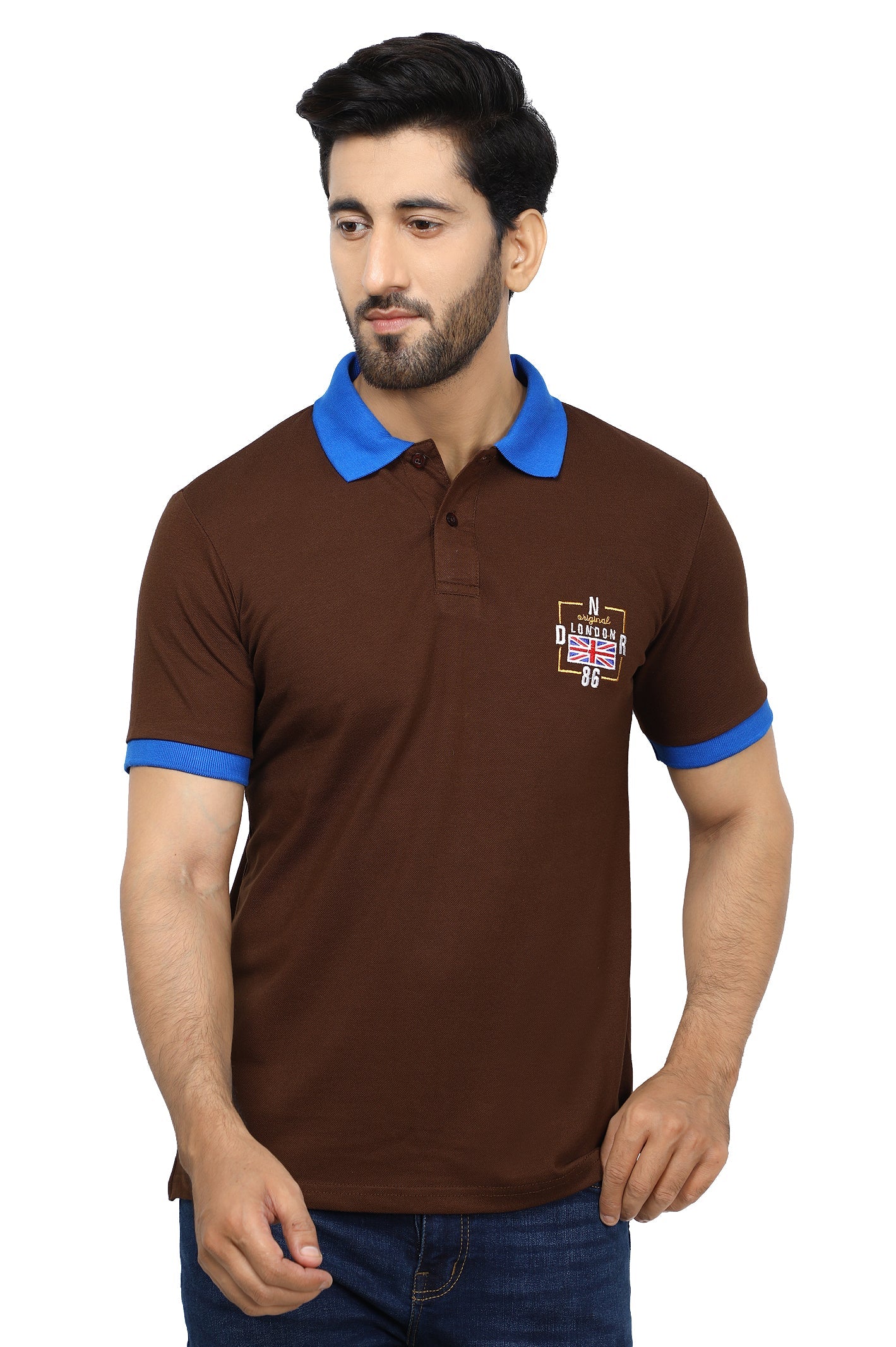 Contrast Polo Knit Shirt