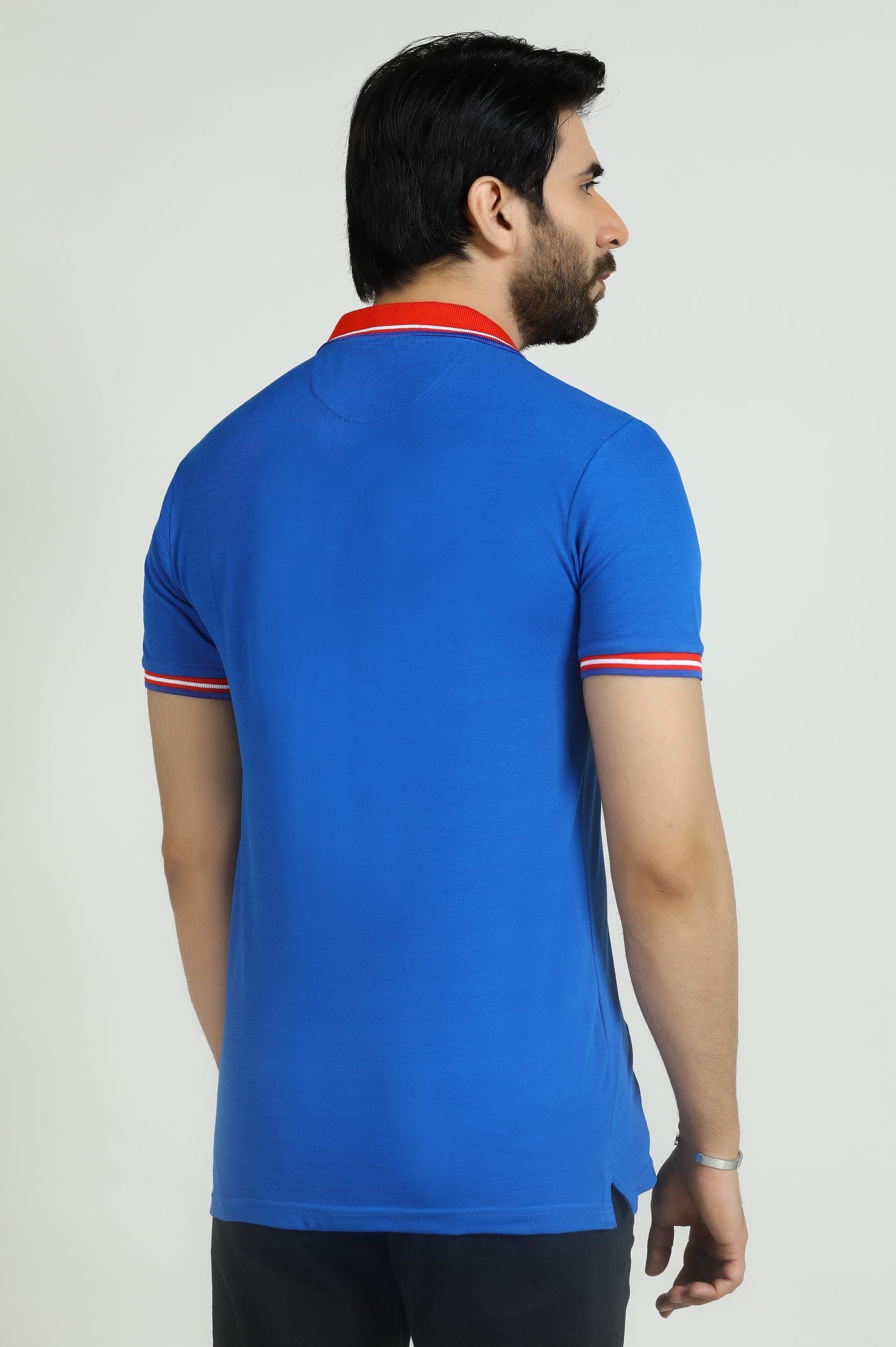 Contrast Polo Knit Shirt - Image 4