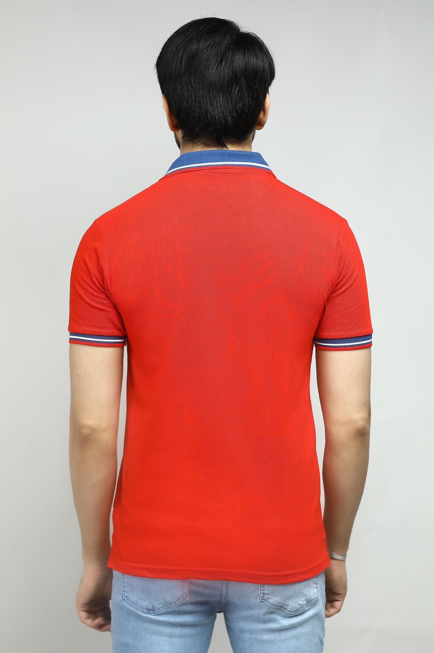 Contrast Polo Knit Shirt - Image 5