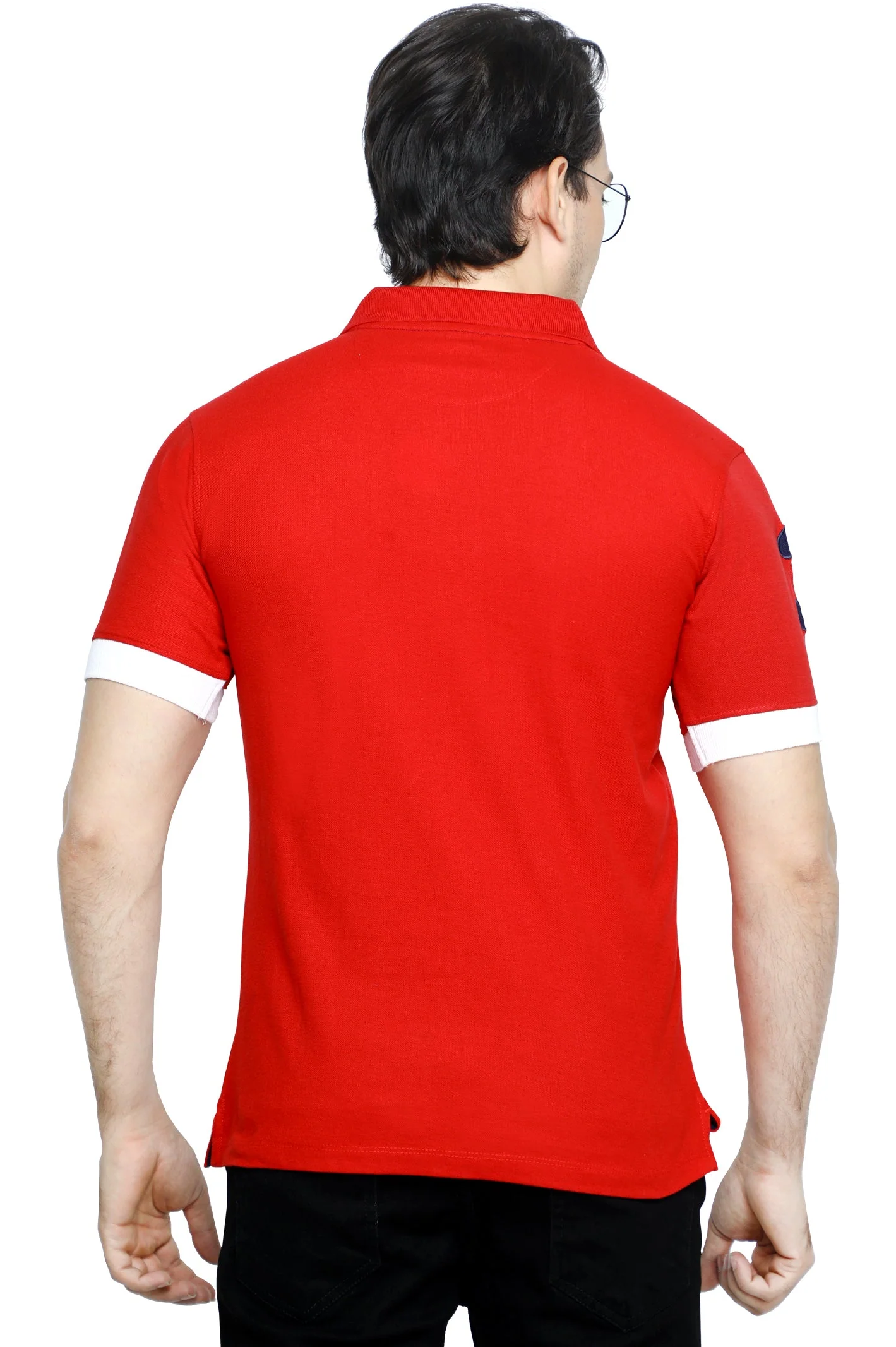 Contrast Polo Knit Shirt - Image 4