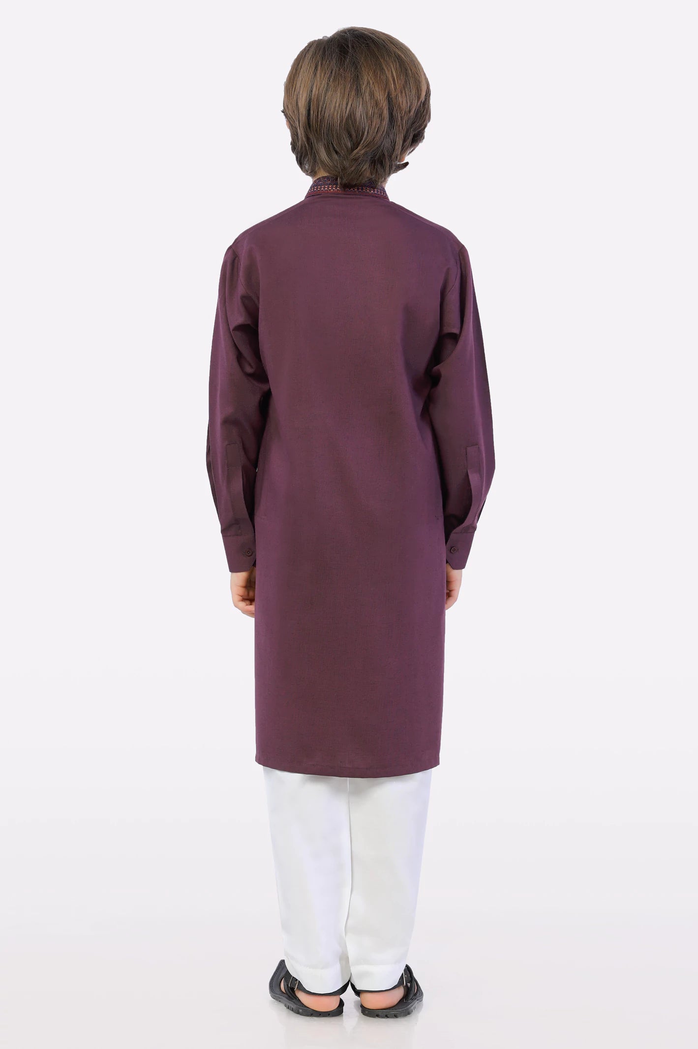 Dark Purple Boys Kurta Pajama - Image 4