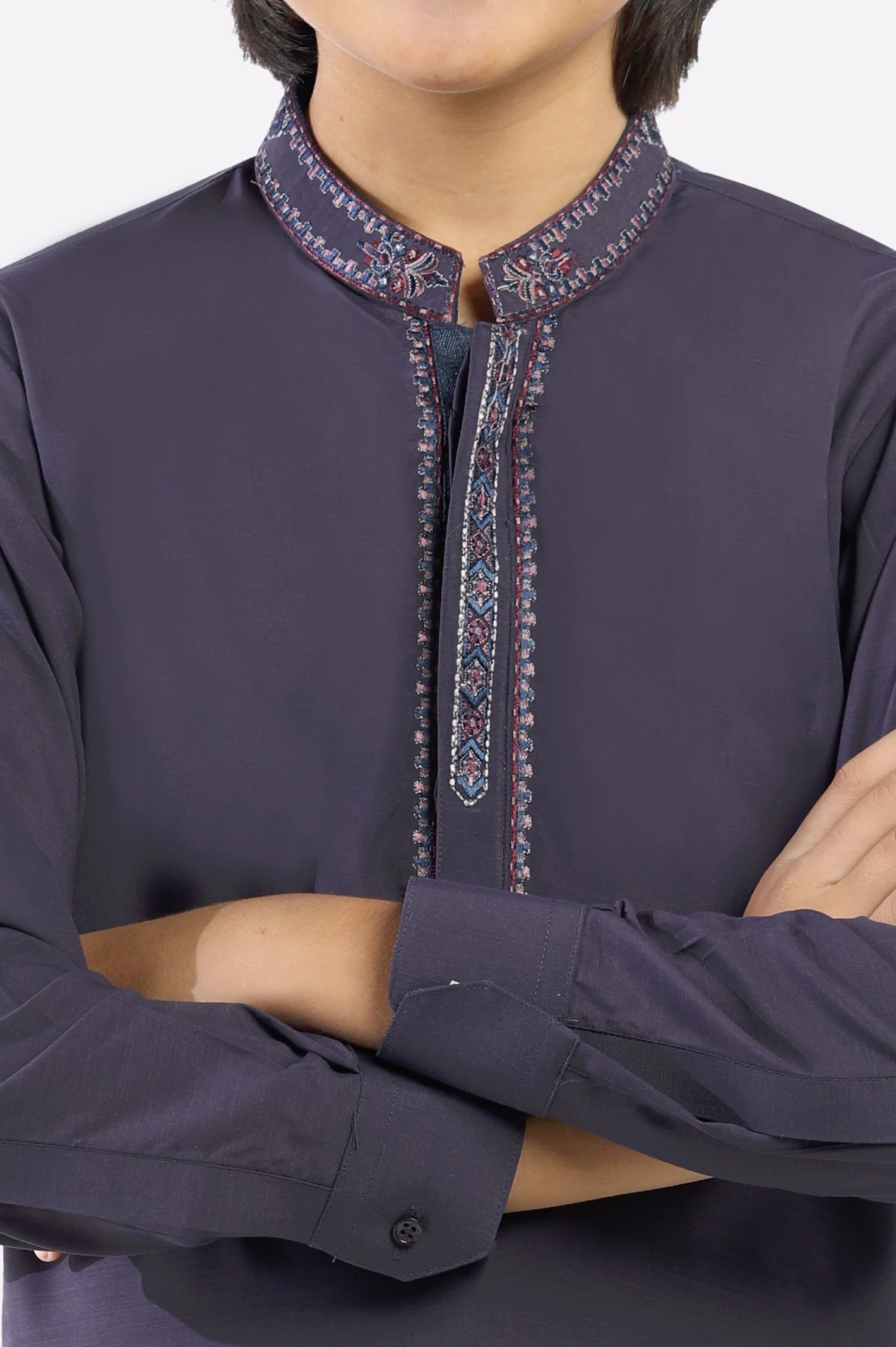 Light Purple Boys Kurta Pajama - Image 3