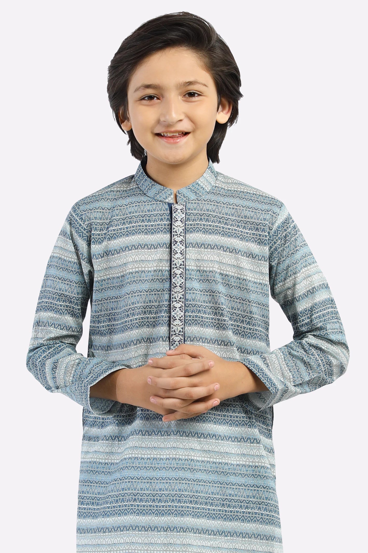 Grey Boys Kurta Pajama - Image 2