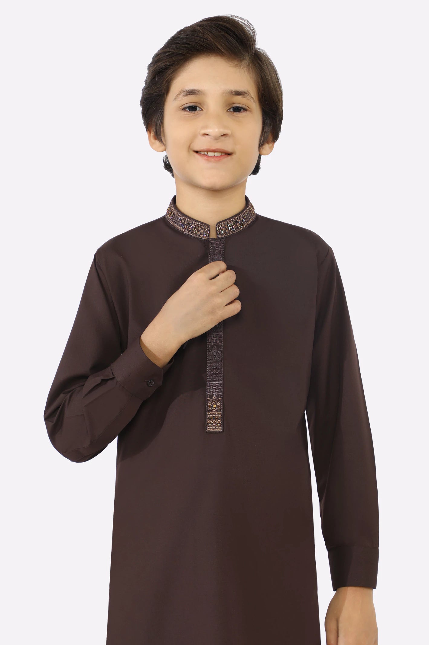 Burgundy Boys Kurta Pajama - Image 2