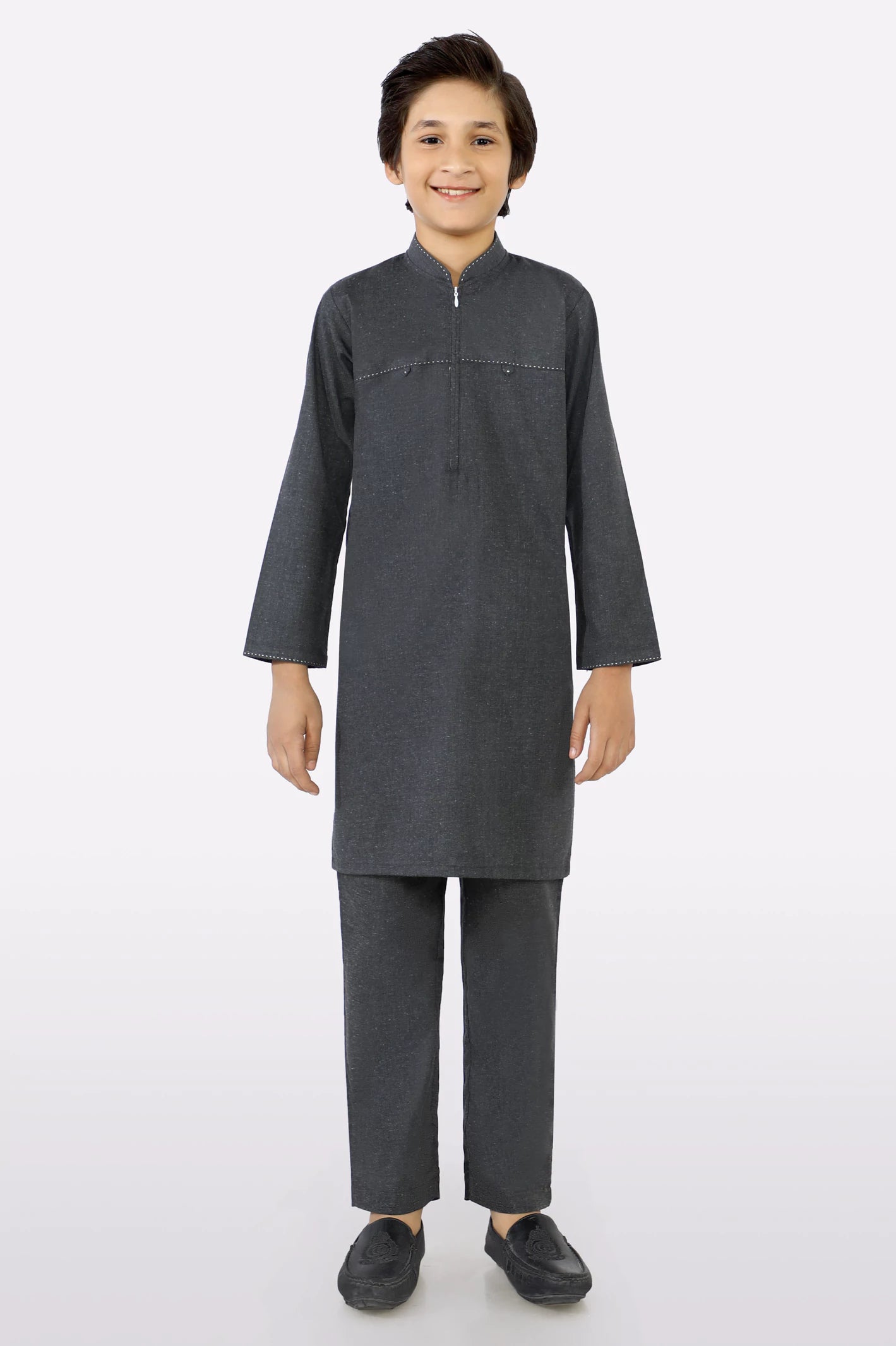 Dark Grey Boys Kurta Pajama