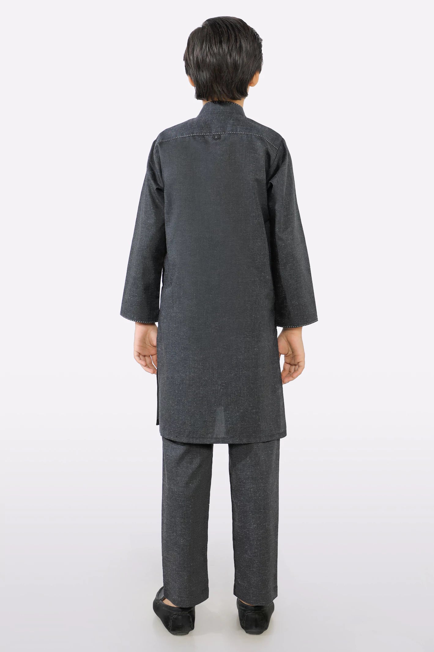 Dark Grey Boys Kurta Pajama - Image 4