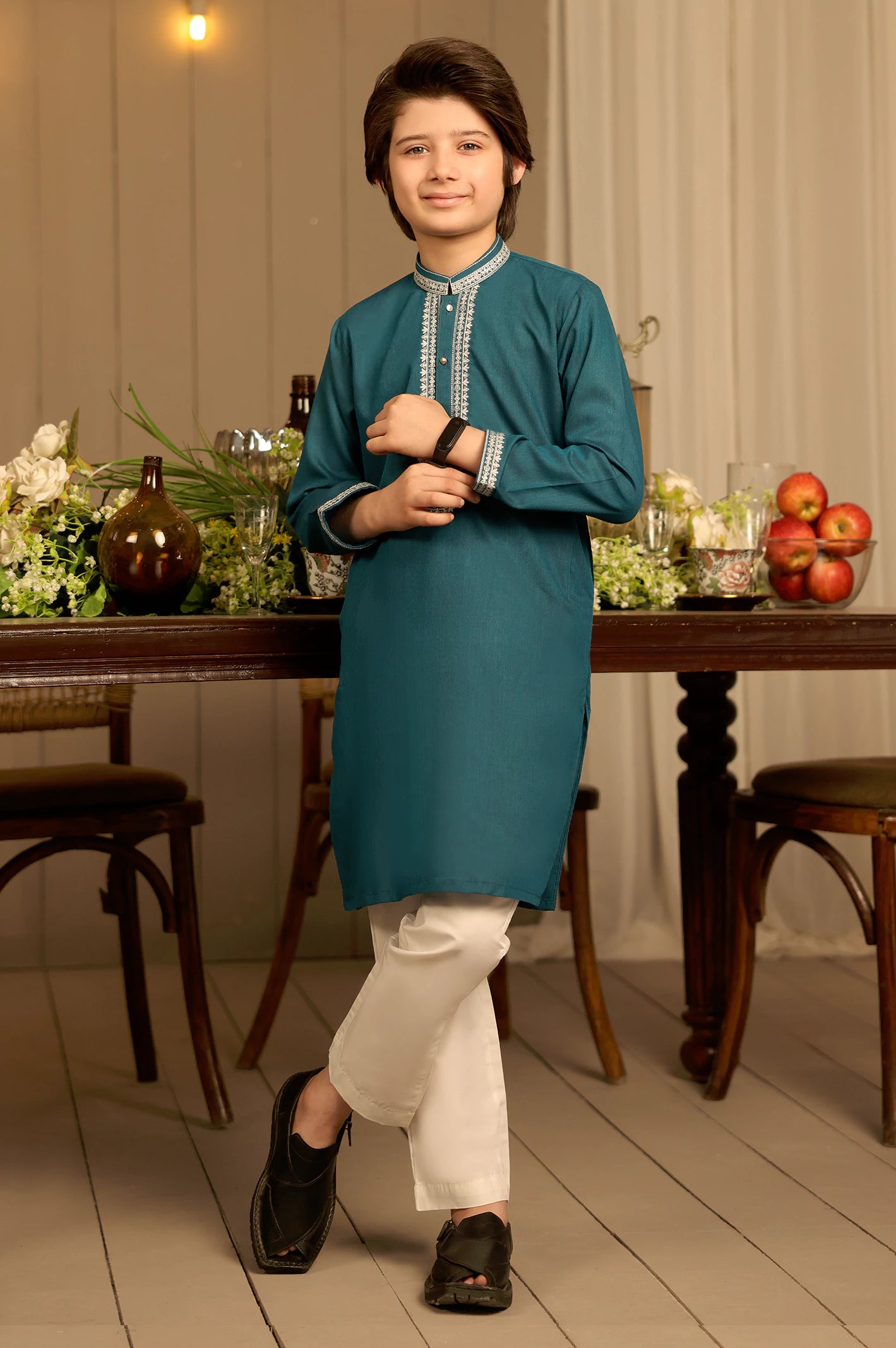 Blue Boys Kurta Pajama - Image 3