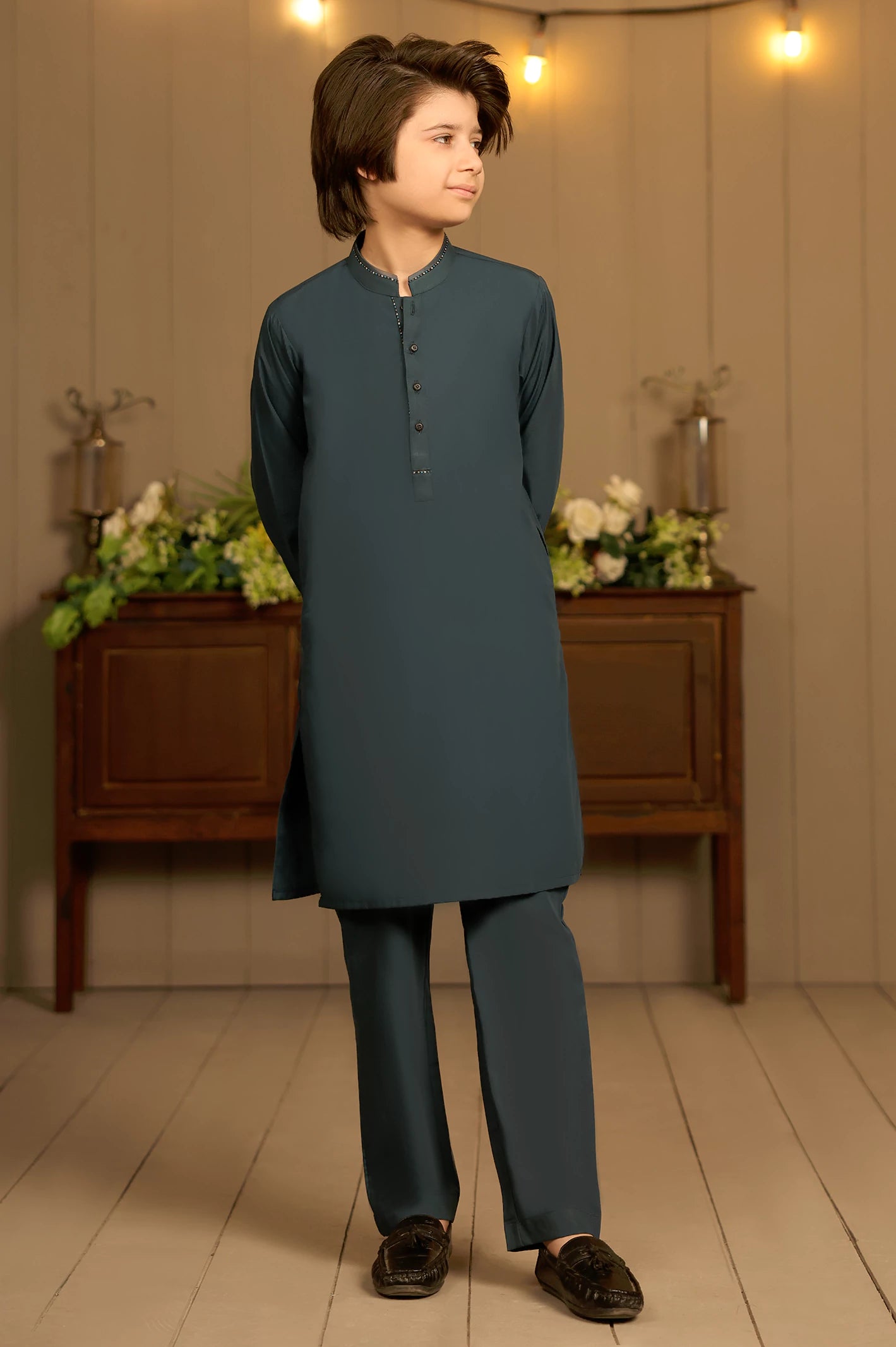 Blue Boys Kurta Pajama - Image 3