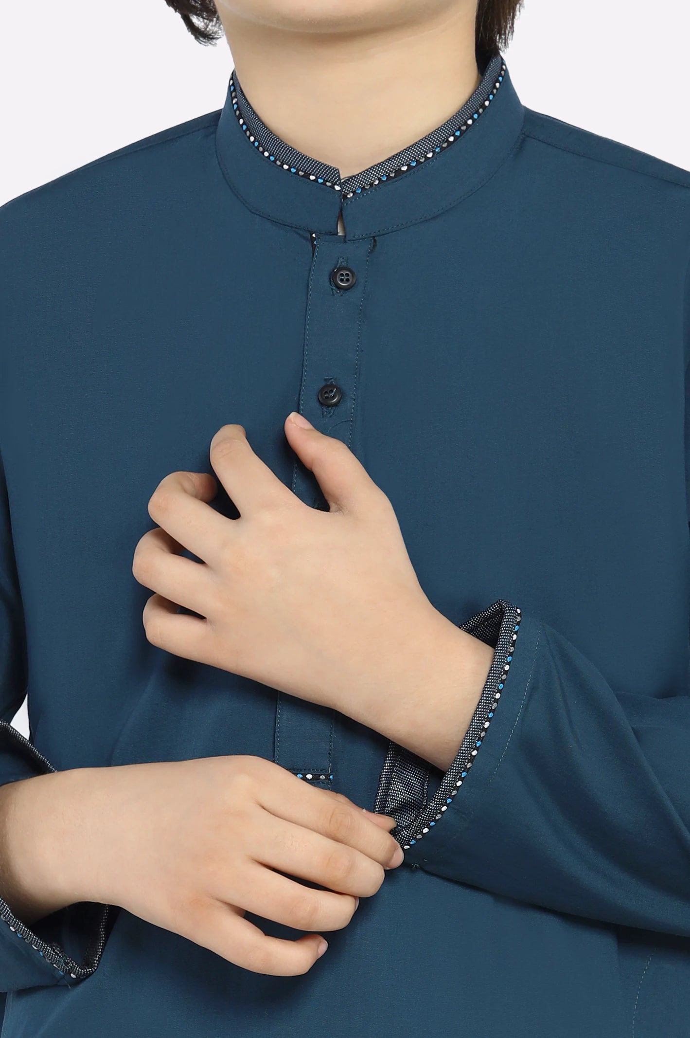 Blue Boys Kurta Pajama - Image 4