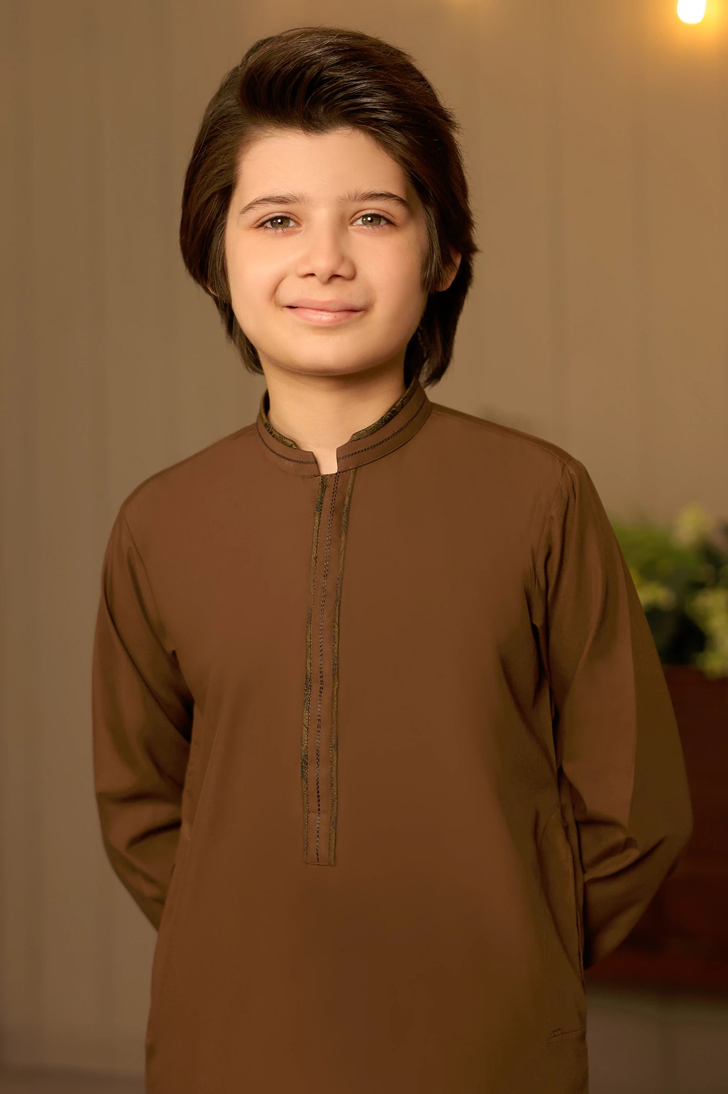 Brown Boys Kurta Pajama - Image 4