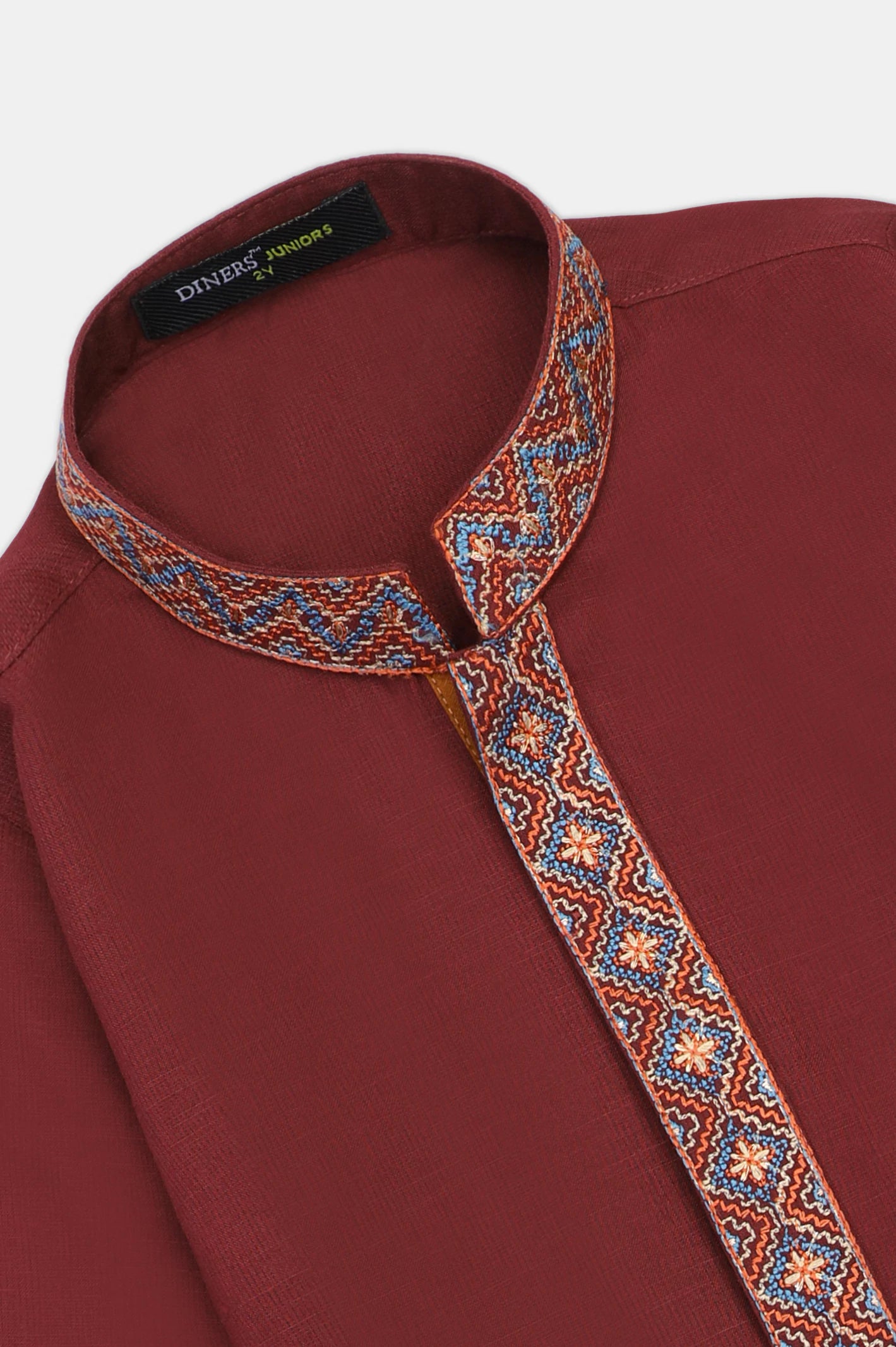 Maroon Boys Kurta Pajama - Image 2