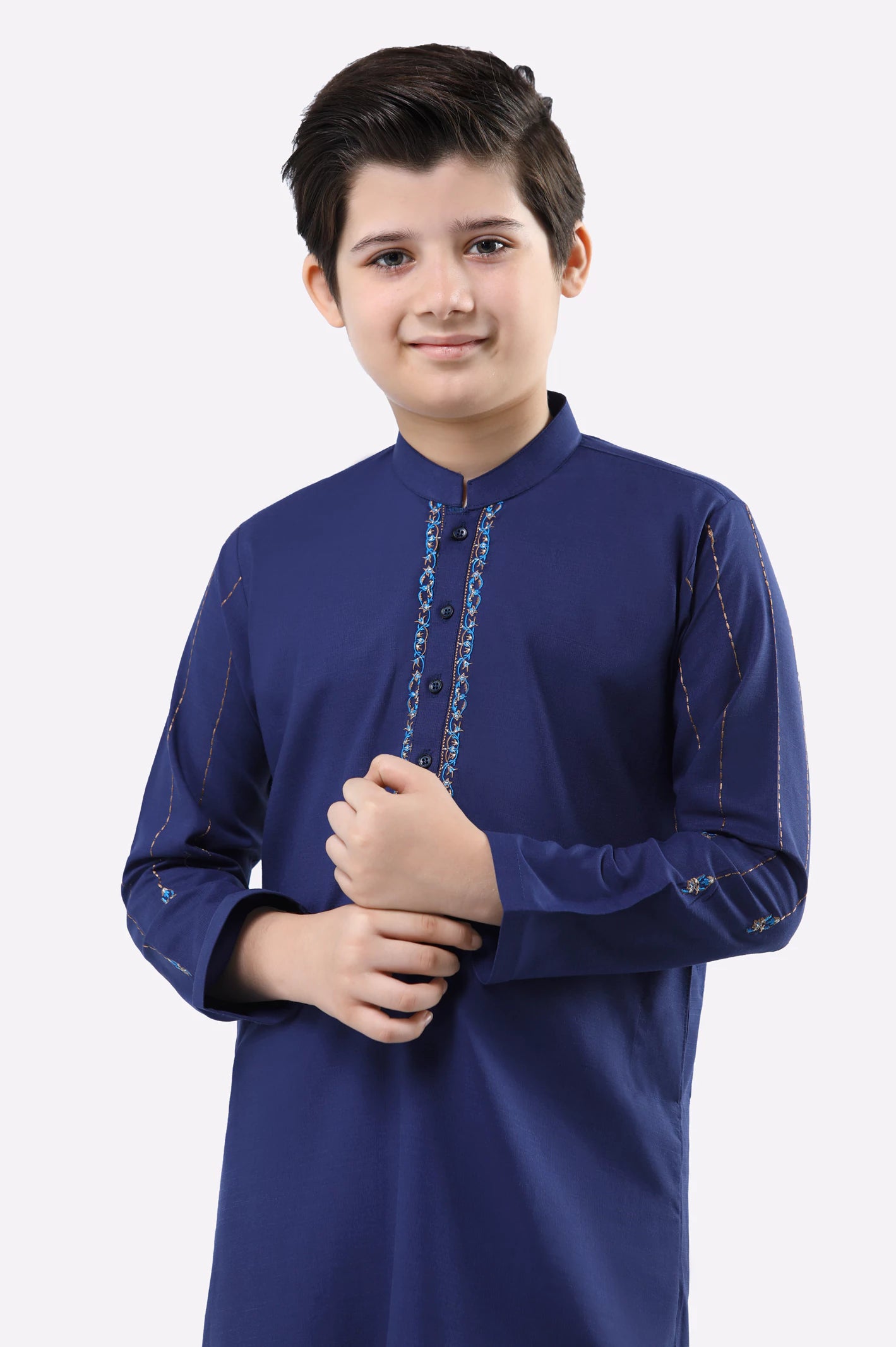 Blue Boys Kurta Pajama - Image 2