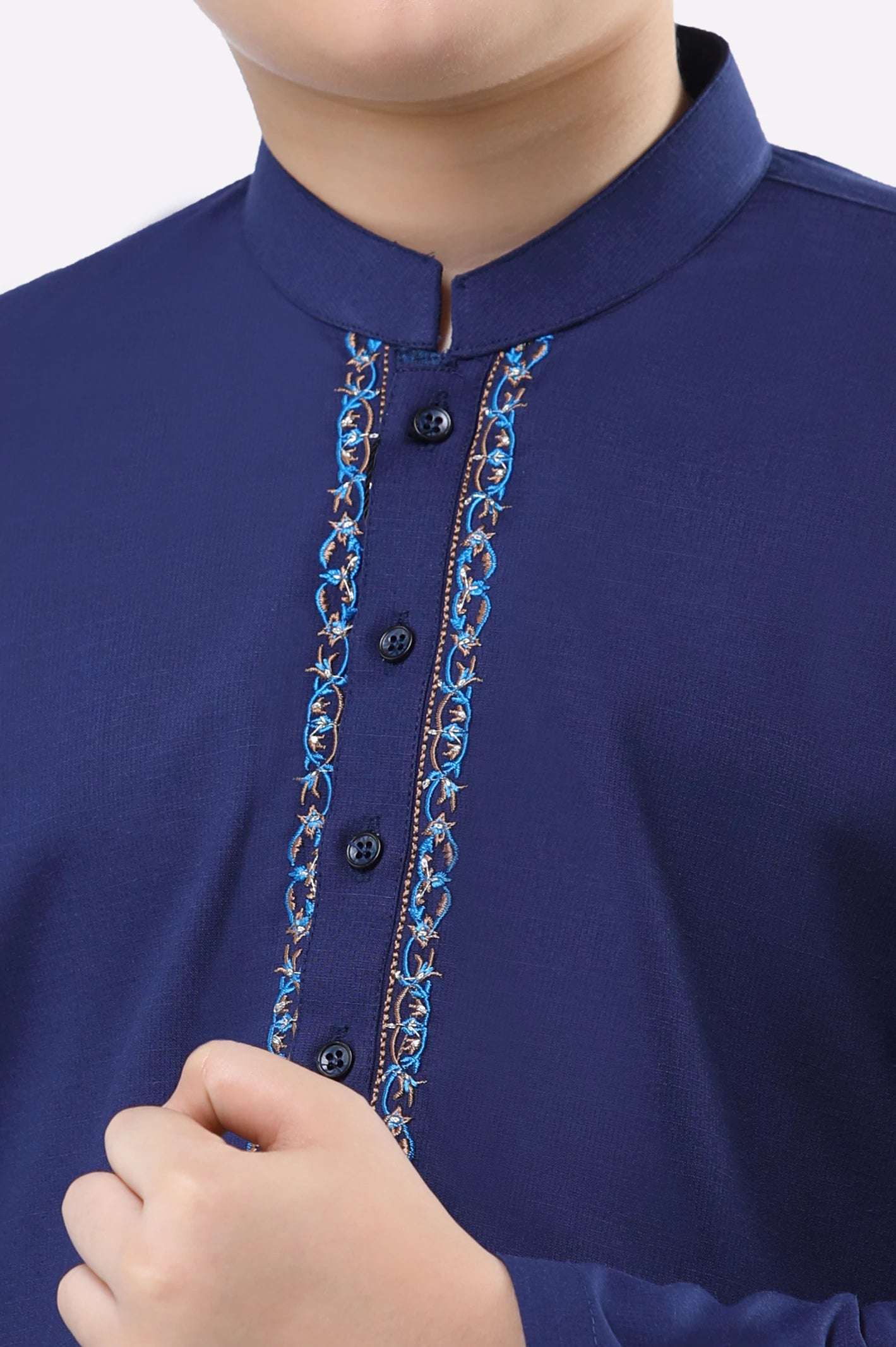 Blue Boys Kurta Pajama - Image 3